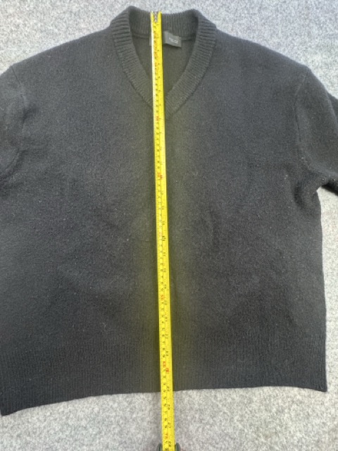 Zara Black V-Neck Wool Blend Jumper Size L image 7