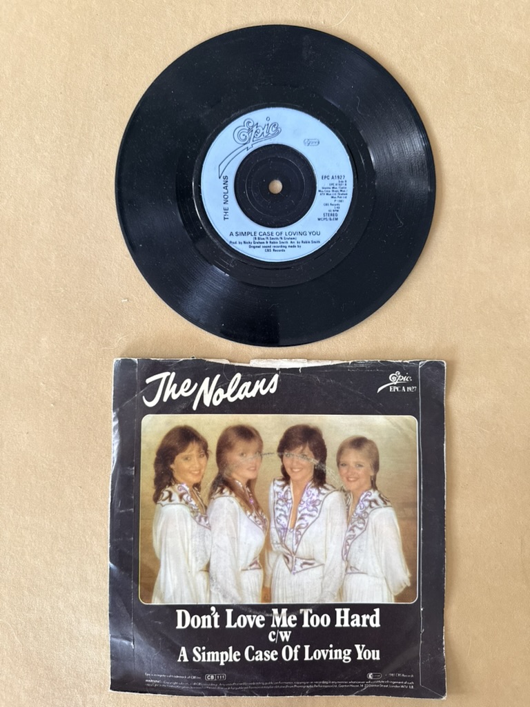 The Nolans Don't Love Me Too Hard Vinyl 7 Inch Single Record image 2