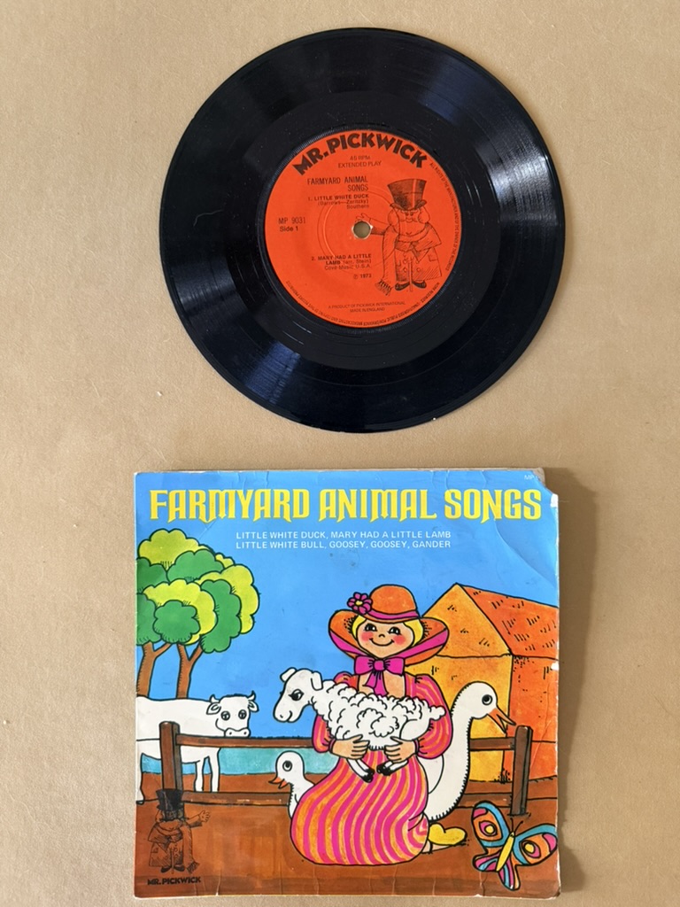 Mr Pickwick Farmyard Animal Songs 45rpm Vinyl Record Single