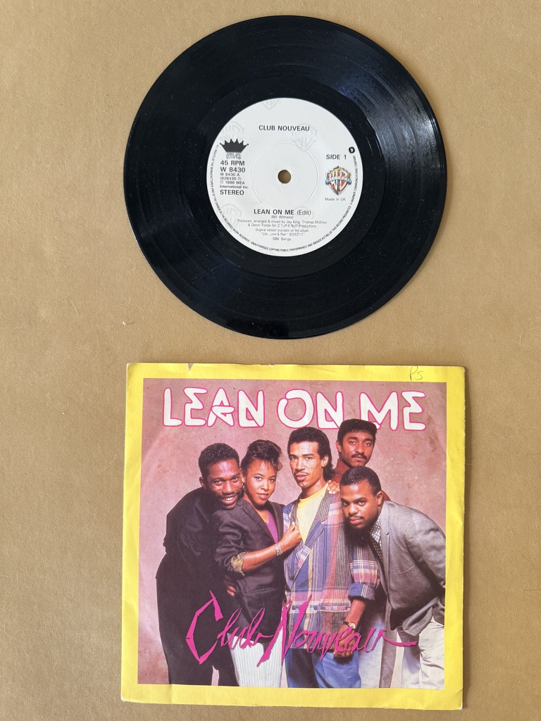 Club Nouveau Lean On Me 7 Inch Vinyl Single record