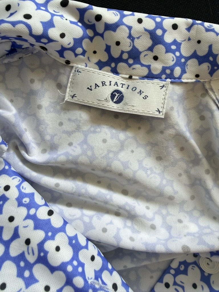 Variations Blue & White Floral Shirt Dress Medium image 5