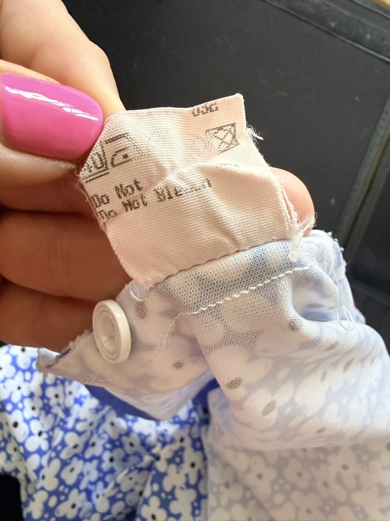 Variations Blue & White Floral Shirt Dress Medium image 6
