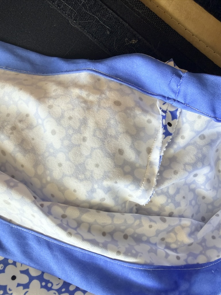Variations Blue & White Floral Shirt Dress Medium image 7