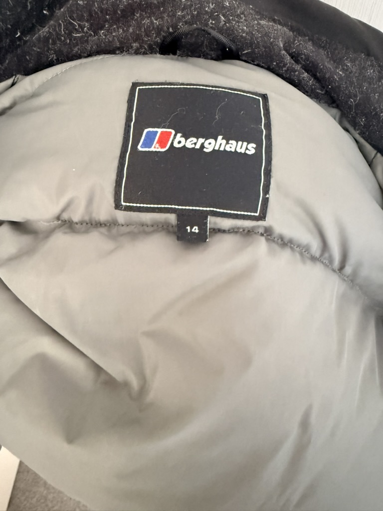 Berghaus Black Puffer Jacket Large 14 Unisex Warm Insulated Coat image 9