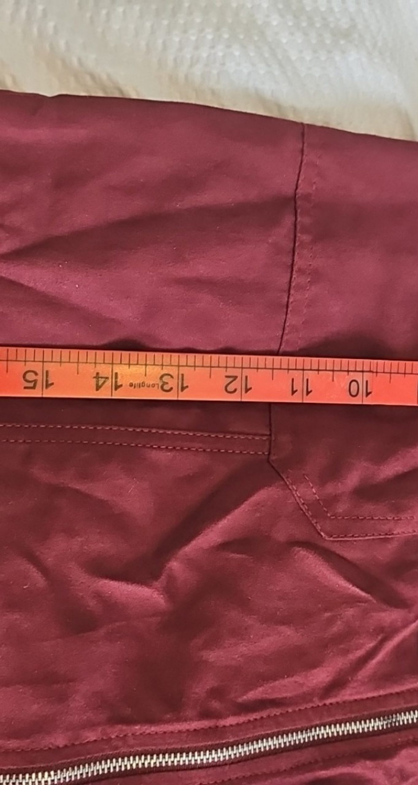 Miss Truth Wine Faux Suede Zip Front Skirt UK 8 image 7