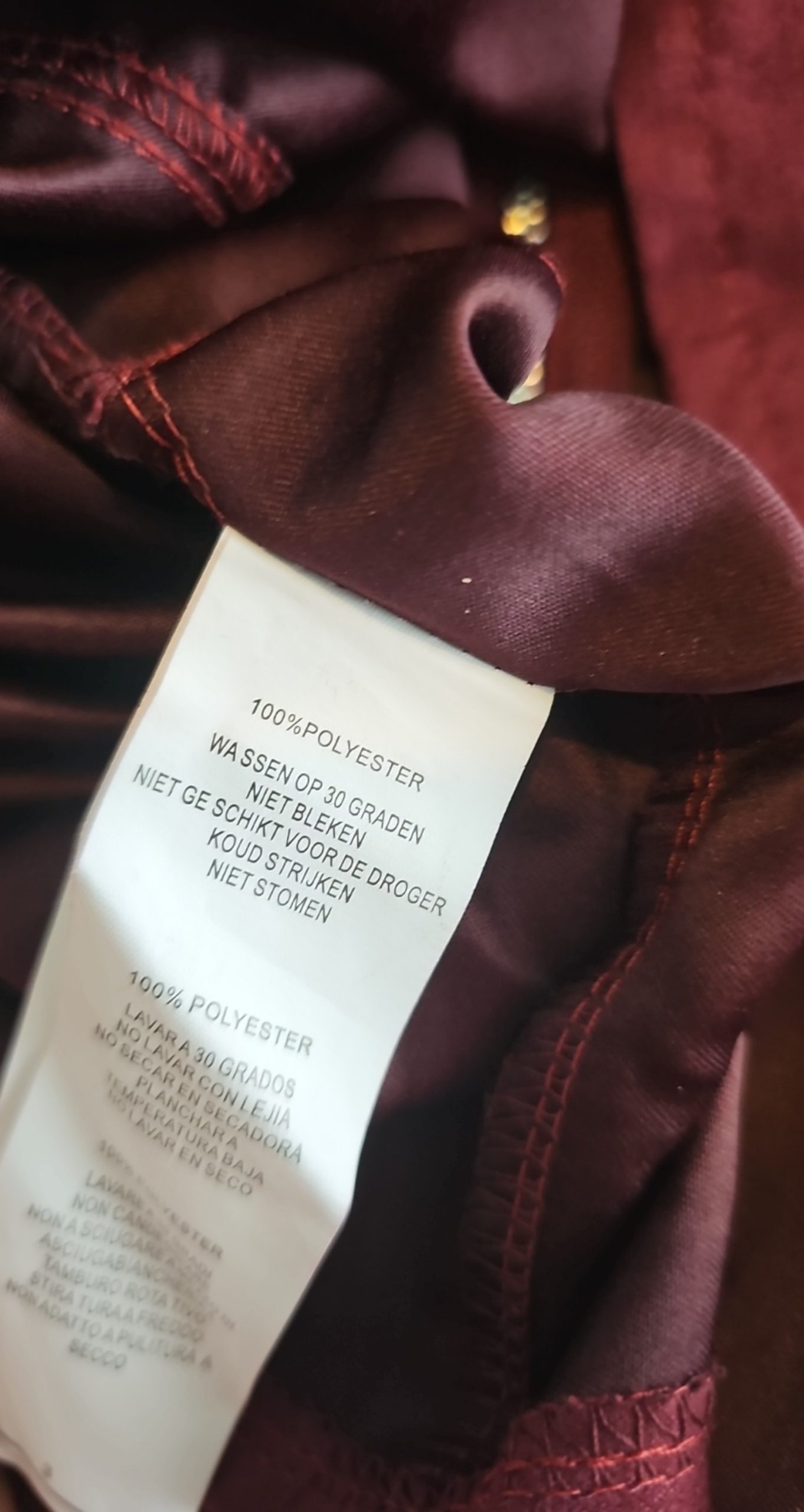 Miss Truth Wine Faux Suede Zip Front Skirt UK 8 image 9