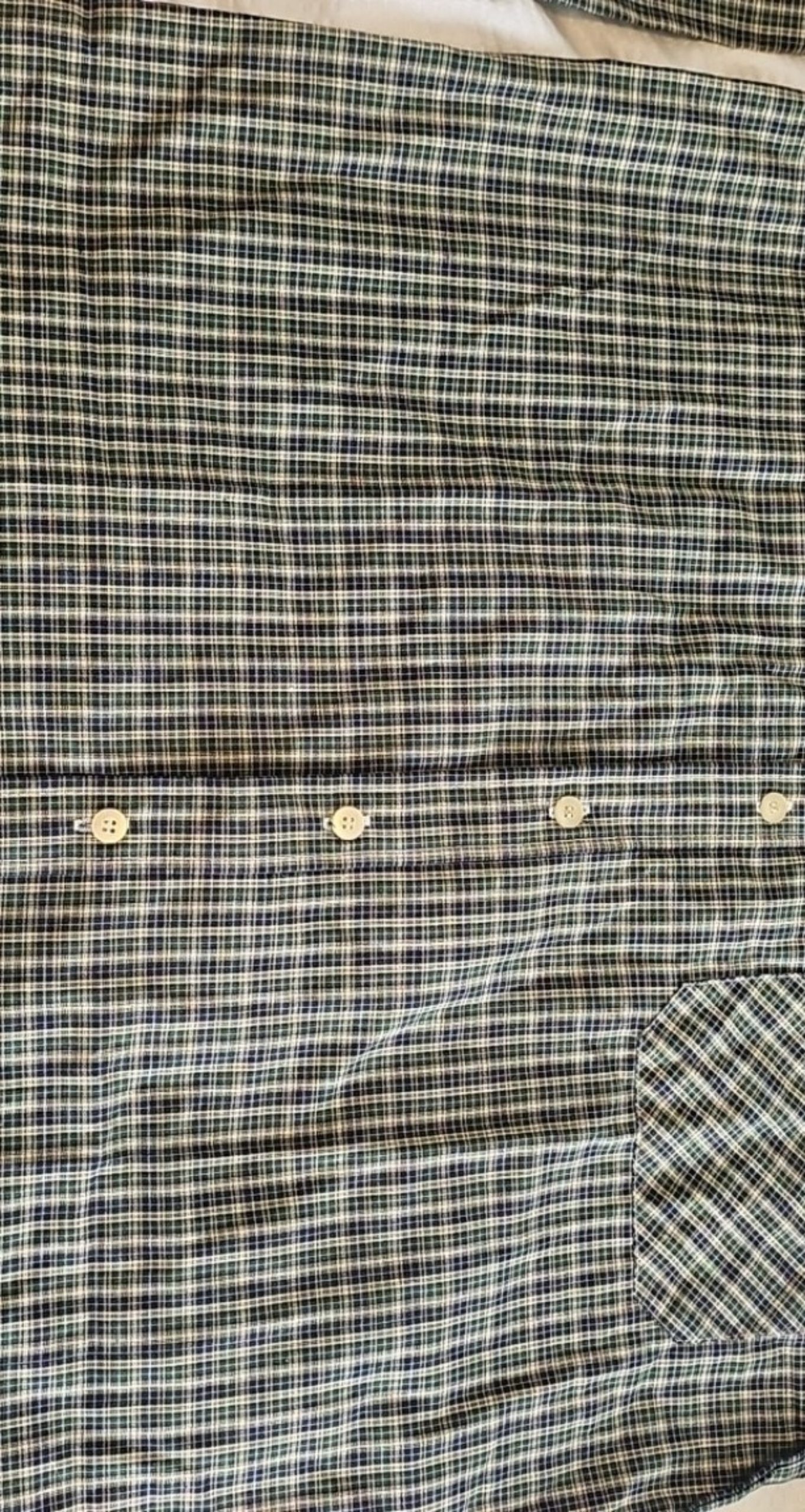 Champion Blue, Black & White Checked Shirt Medium Cotton Blend Country Style