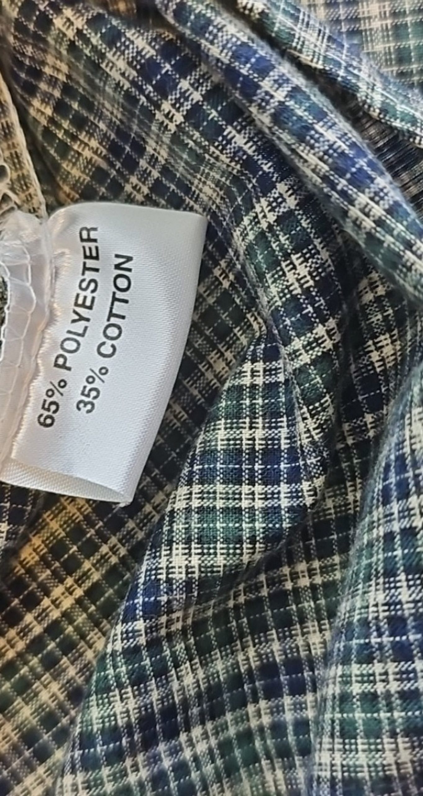 Champion Blue, Black & White Checked Shirt Medium Cotton Blend Country Style image 8