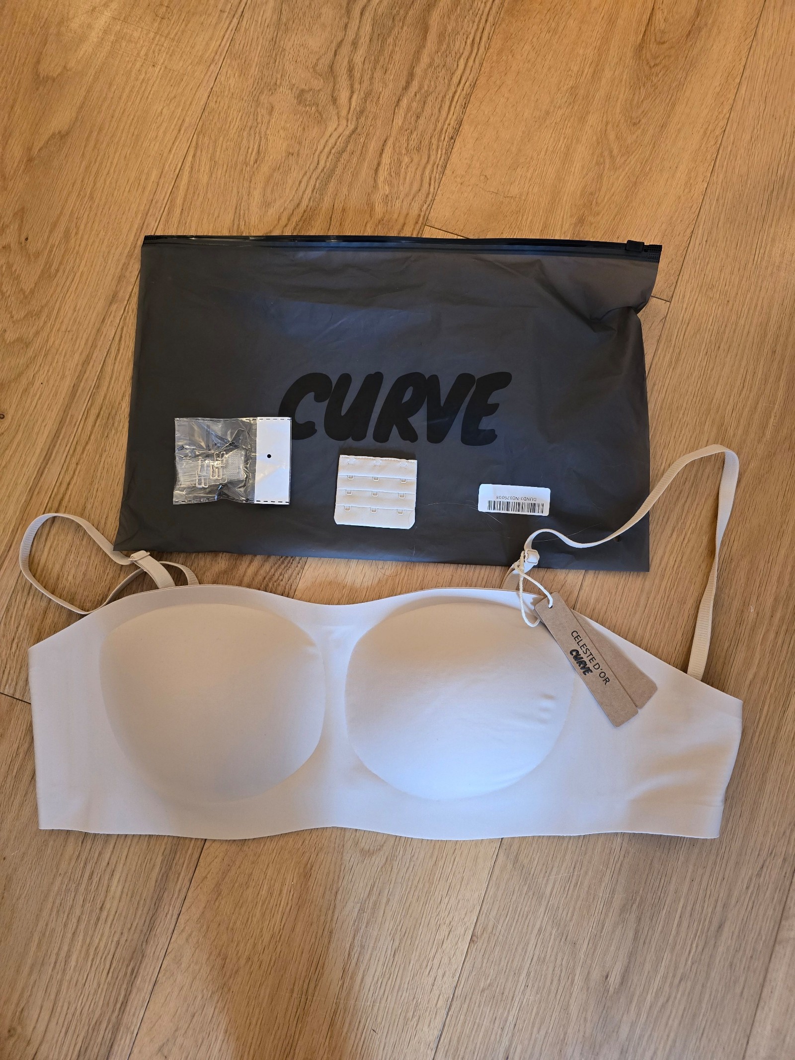 Celeste D'Or Nude Strapless & Removable Strap Bra XL 30 Nylon & Spandex image 2