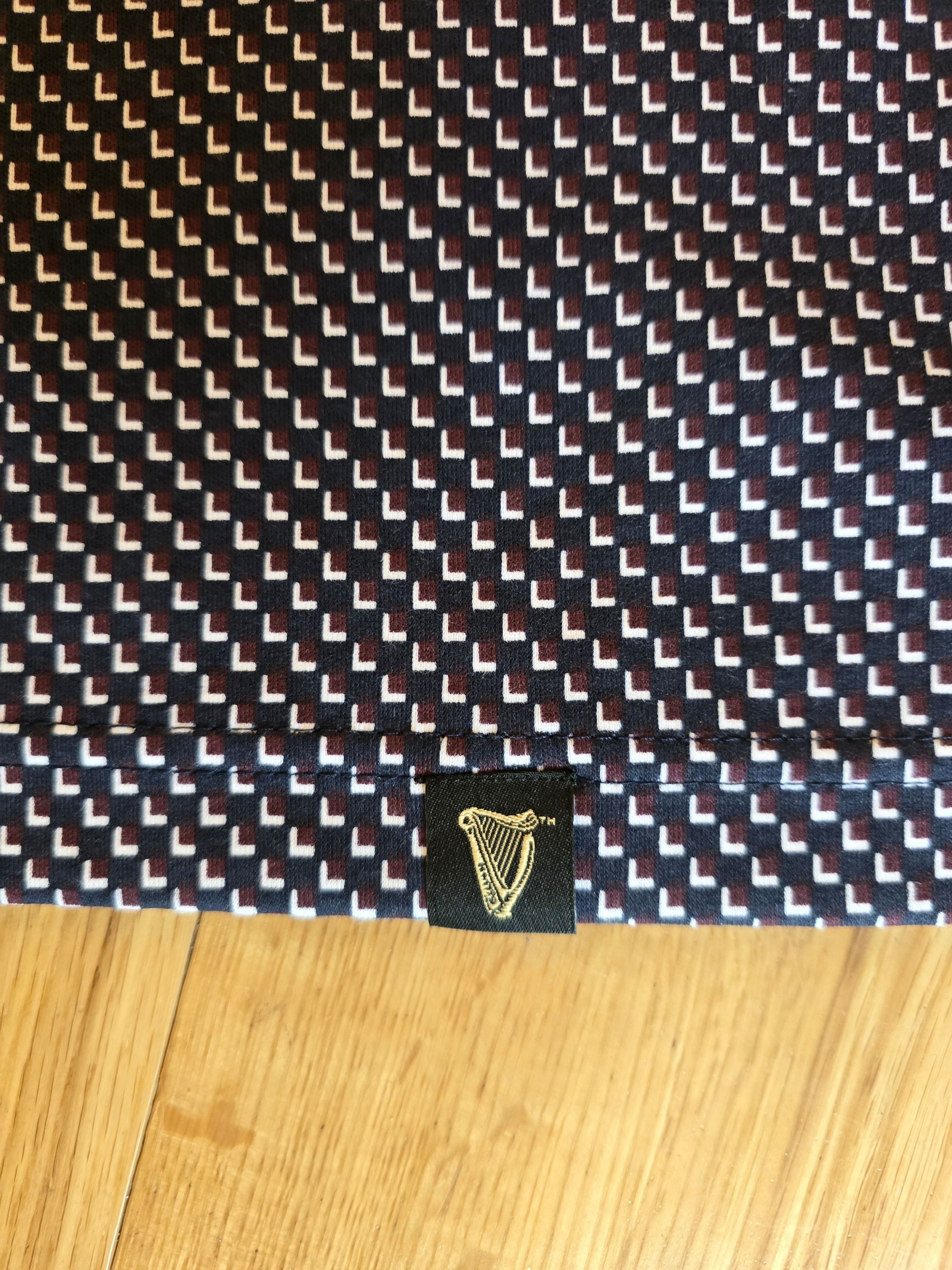 BNWT Guinness Navy Patterned Polo Shirt 3XL Cotton Blend image 2