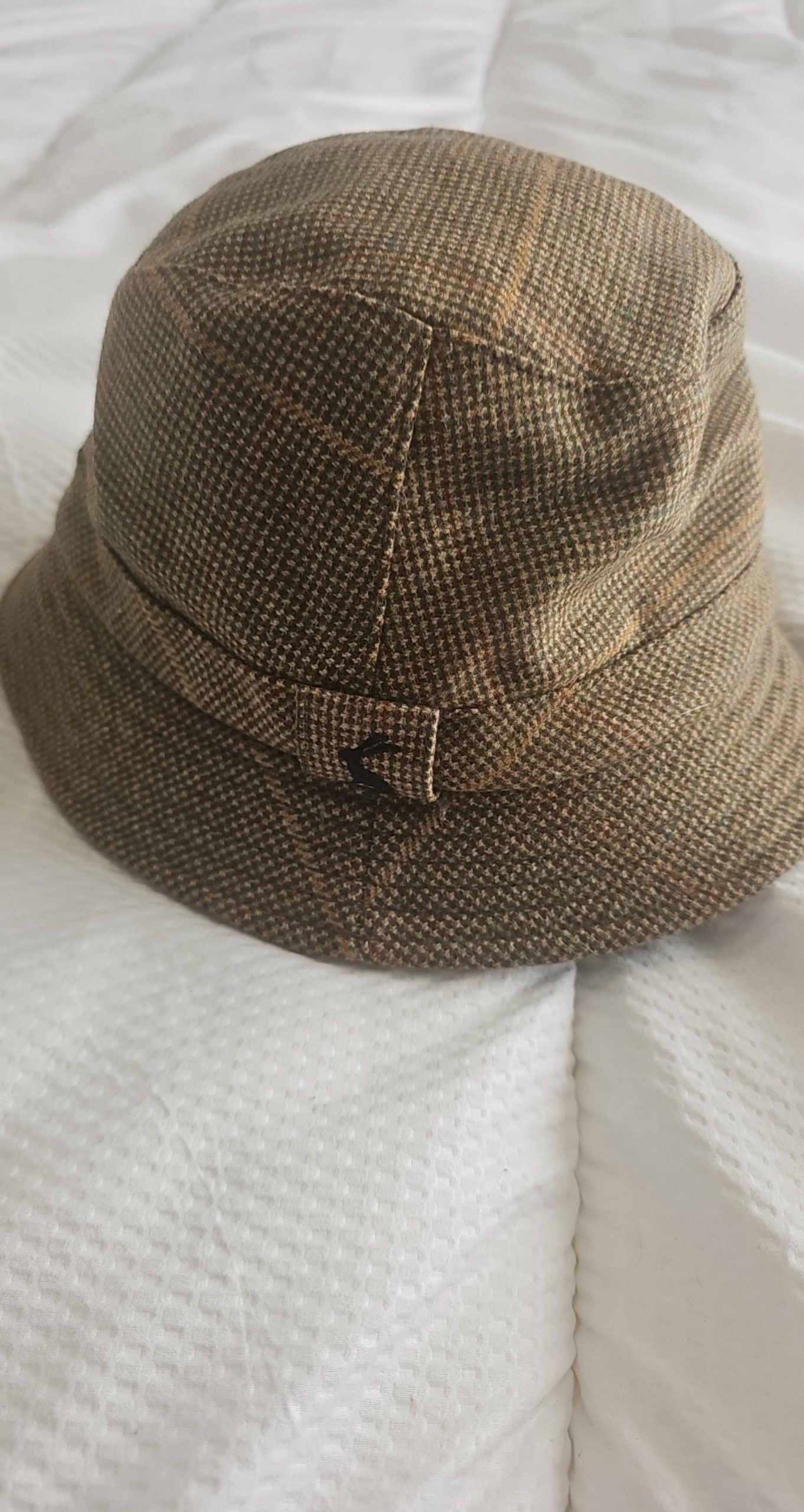 Joules Basil Tweed Brown Wool Bucket Hat Small Medium