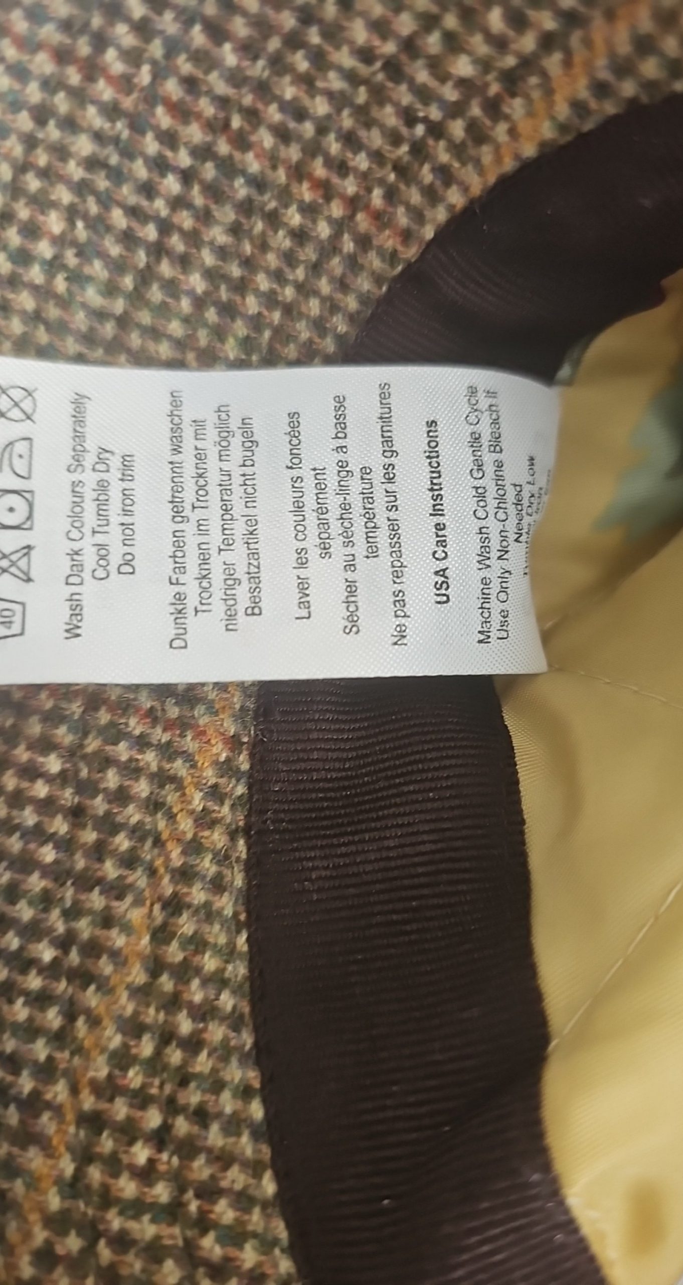 Joules Basil Tweed Brown Wool Bucket Hat Small Medium image 4