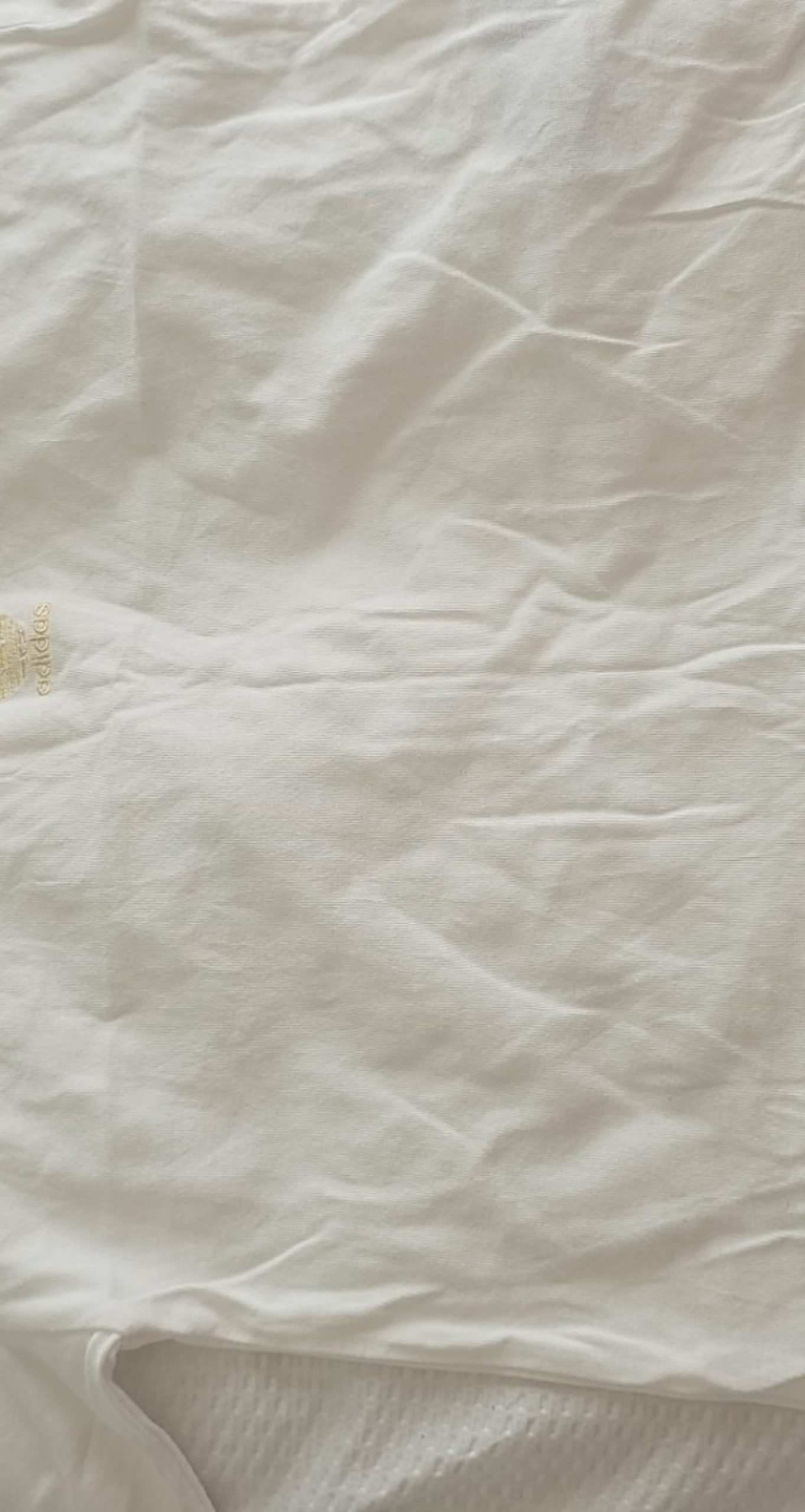 Adidas White & Yellow T-Shirt UK 8 Classic Logo ladies womans
