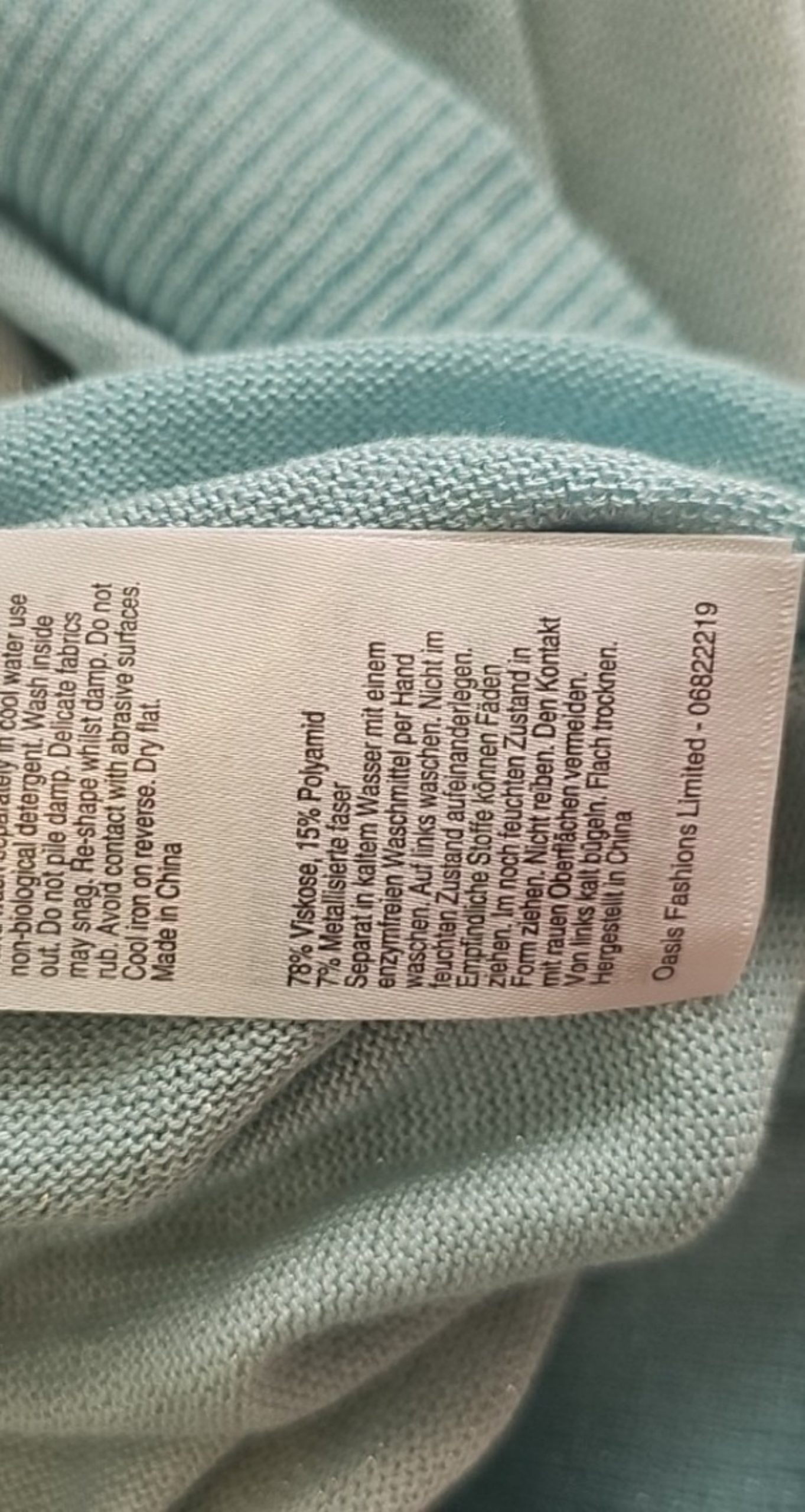 Oasis White & Light Blue Ombre Knit Sweater Extra Small womans image 5