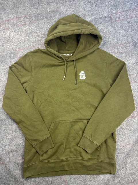 Brickbear Olive Green Hoodie Large Small Logo Embroidered
