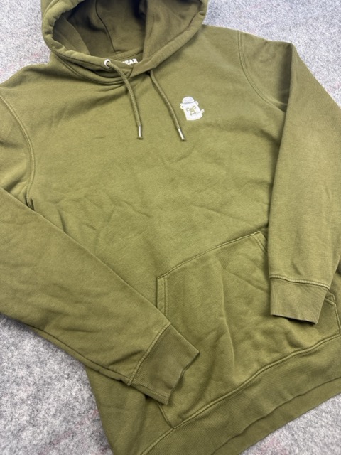 Brickbear Olive Green Hoodie Large Small Logo Embroidered image 3