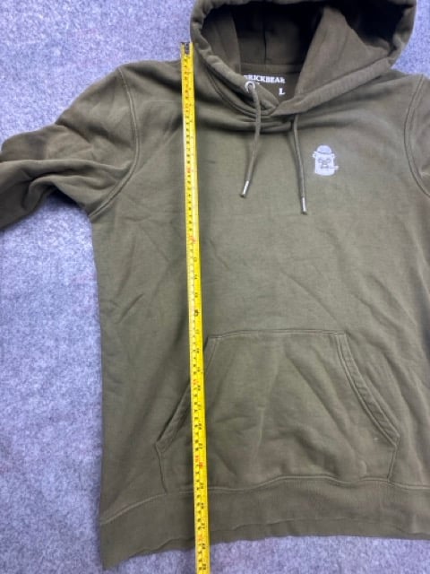 Brickbear Olive Green Hoodie Large Small Logo Embroidered image 7