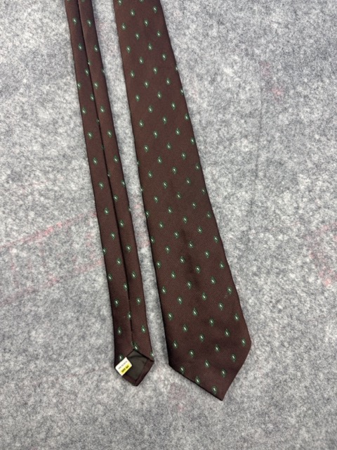 St Michael Brown & Green Paisley Silk Tie