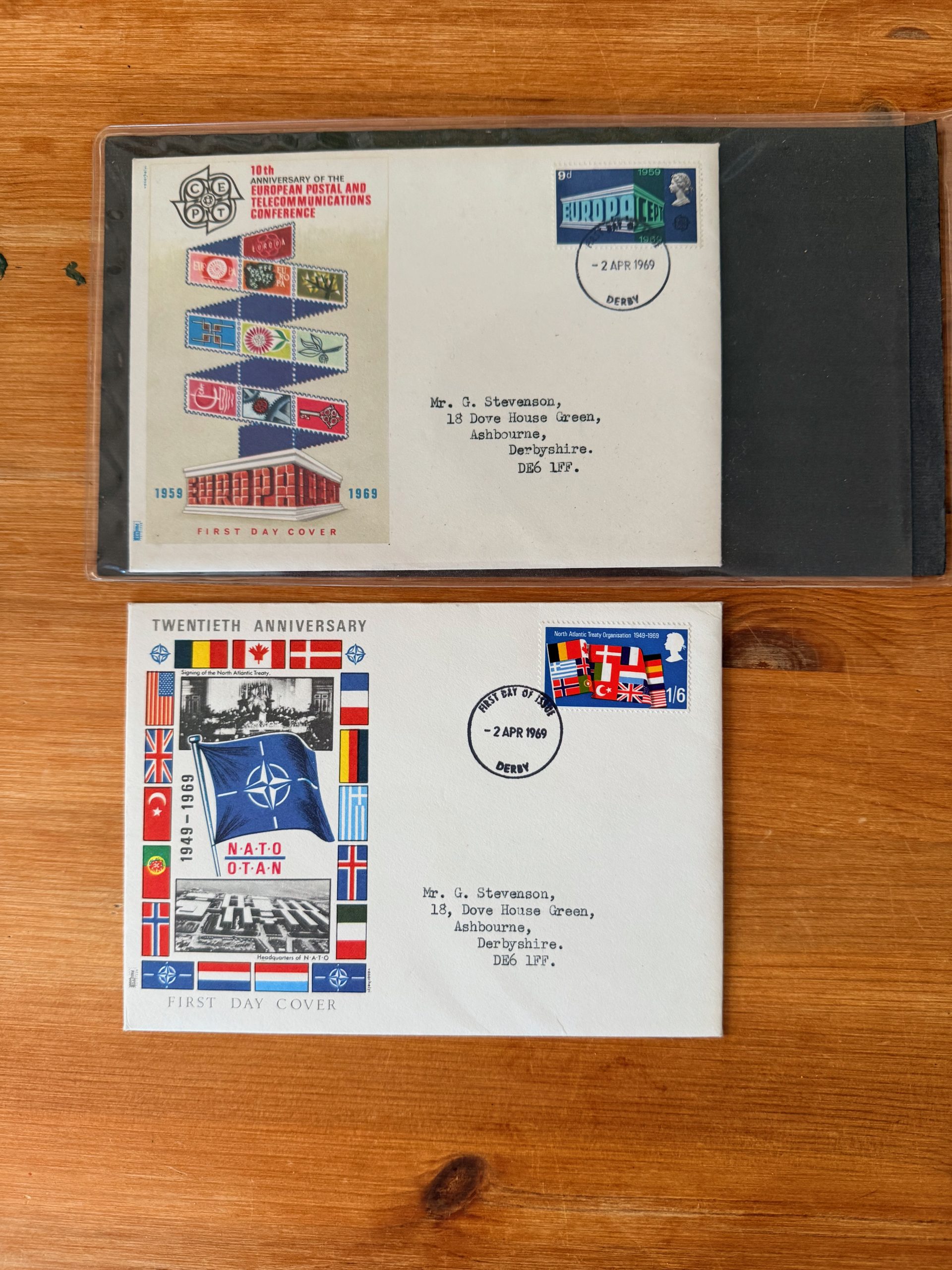 1969 First Day Covers - NATO & European Postal Telecomm Conference FDC Set