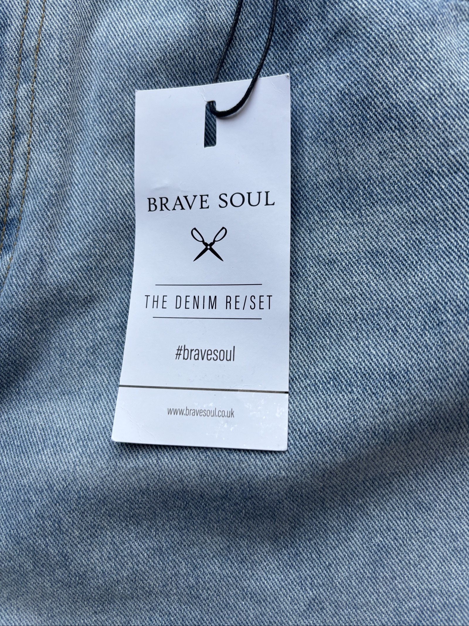 Brave Soul Light Blue Wide Leg Distress Jeans UK 22 image 3