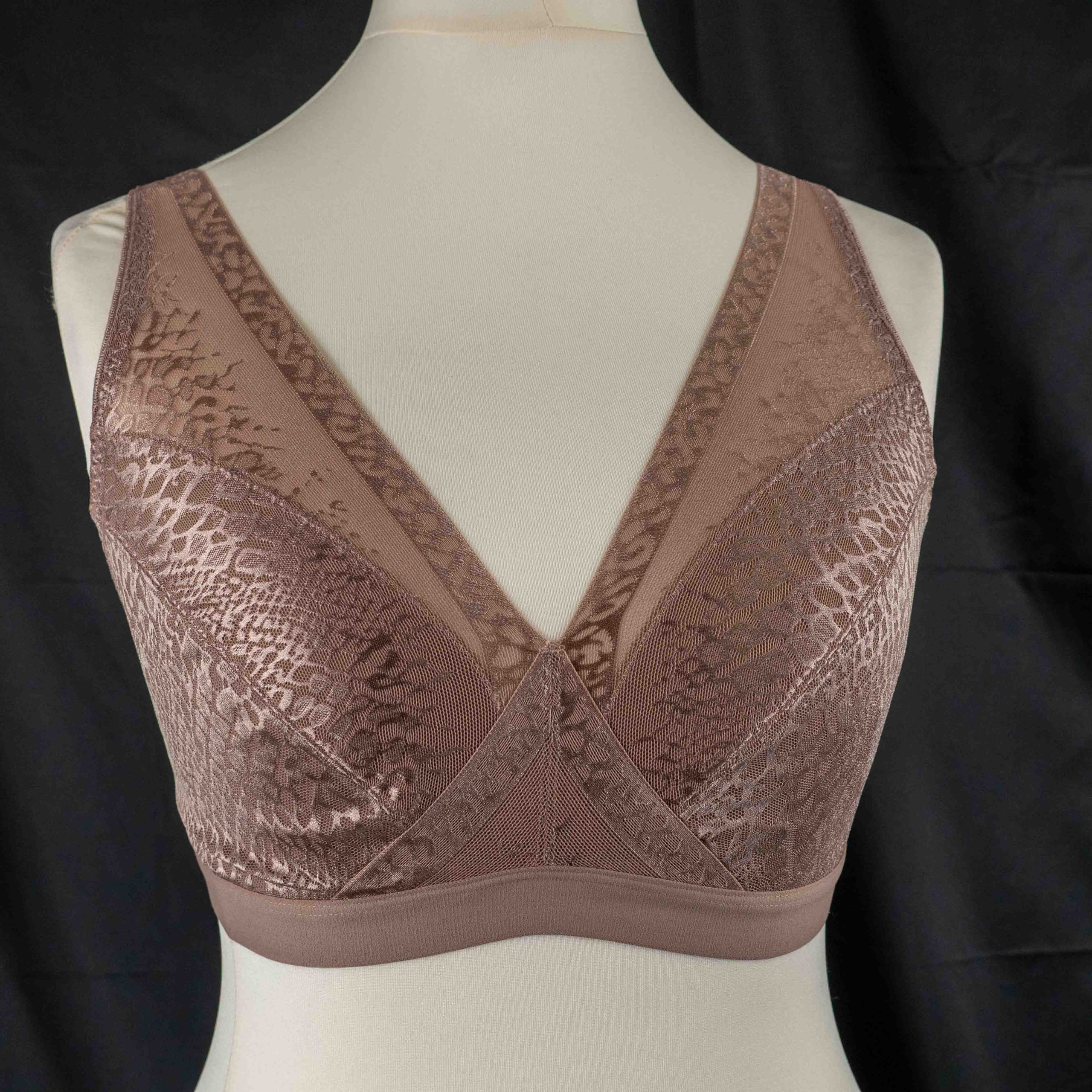 Fantasie Brown Lace Wireless Bra XS NWT