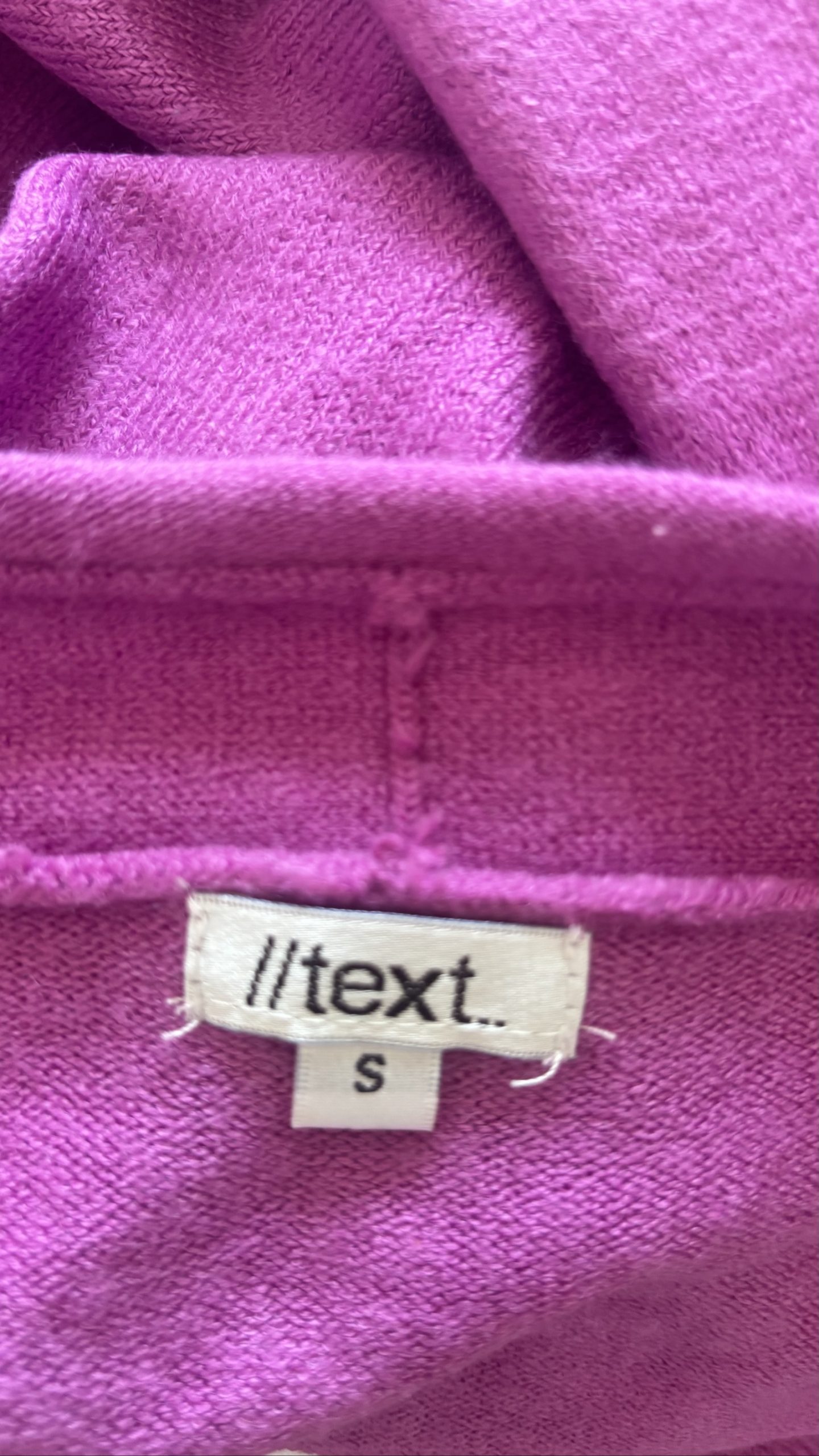 Text Pink Knit Cardigan Small Ring Detail image 5