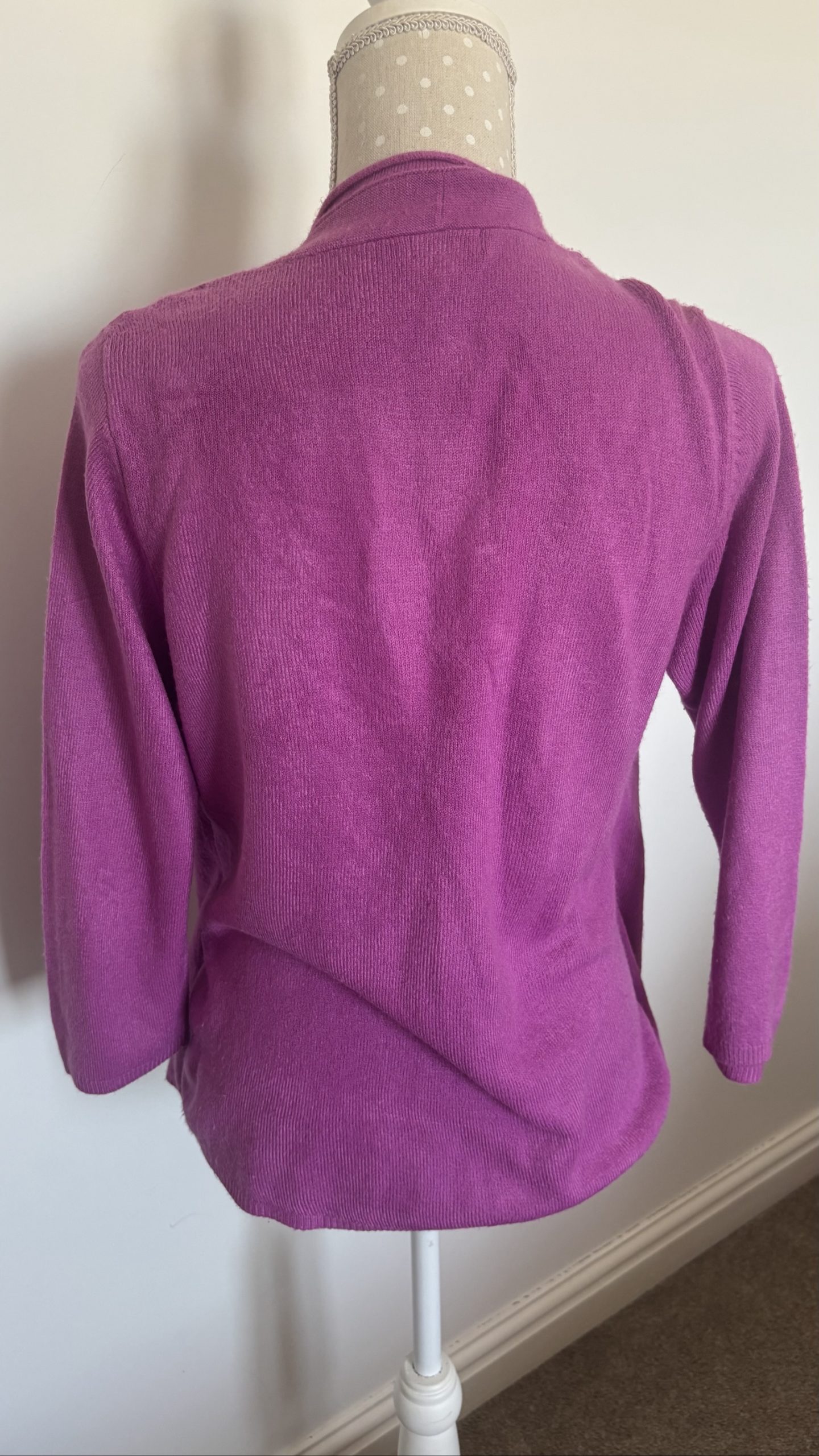 Text Pink Knit Cardigan Small Ring Detail image 10