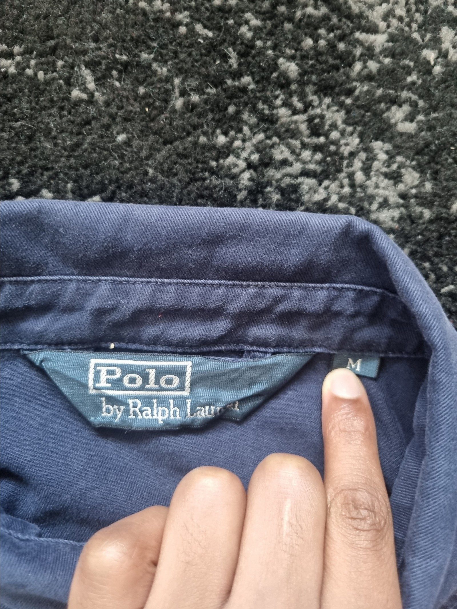 Polo Ralph Lauren Navy Cotton Harrington Jacket Medium Red Logo image 3