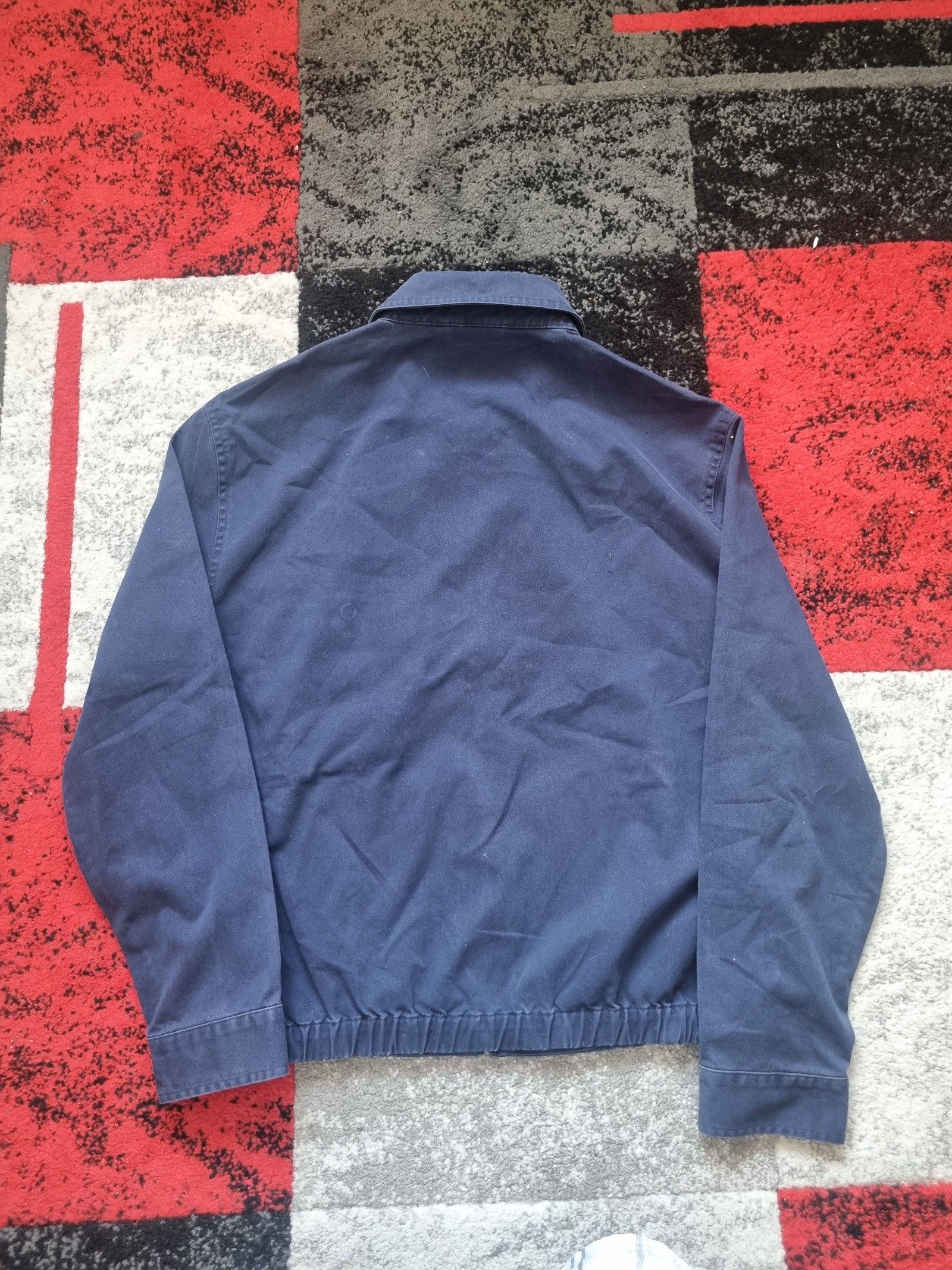 Polo Ralph Lauren Navy Cotton Harrington Jacket Medium Red Logo image 5