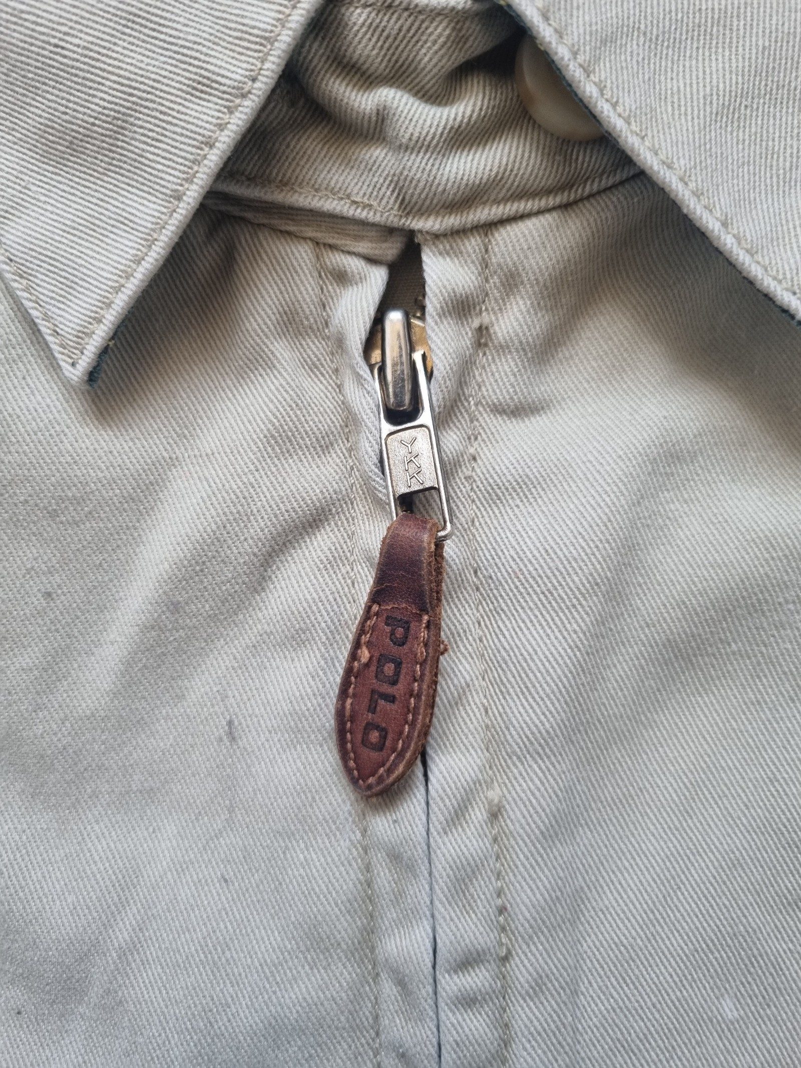 Polo Ralph Lauren Beige Cotton Harrington Jacket Medium image 3