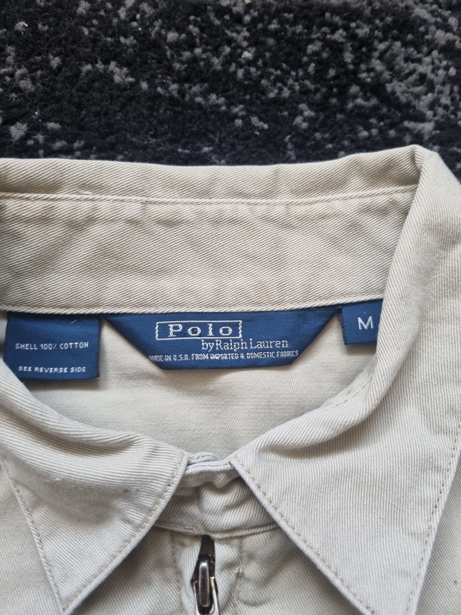 Polo Ralph Lauren Beige Cotton Harrington Jacket Medium image 5