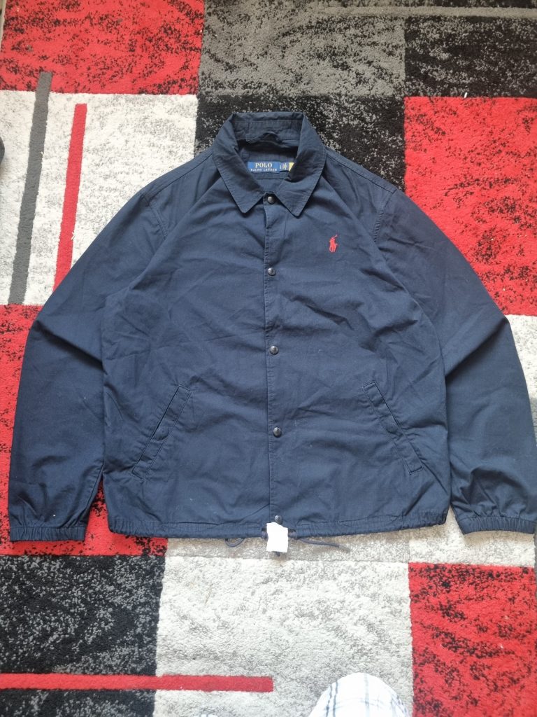 Polo Ralph Lauren Navy Coach Jacket Large Red Pony Logo