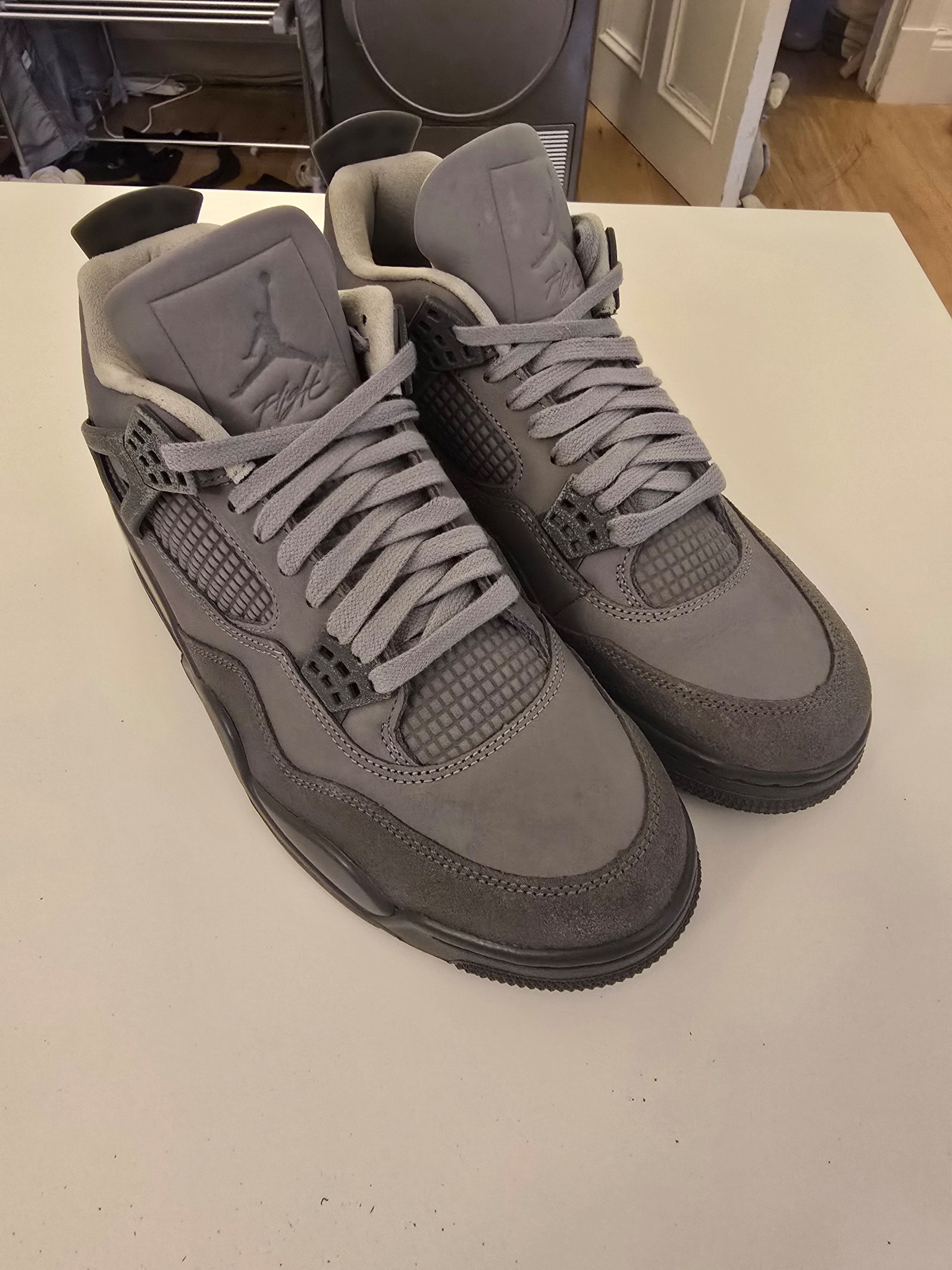 Authentic Air Jordan 4 Wet Cement Sneakers UK 8