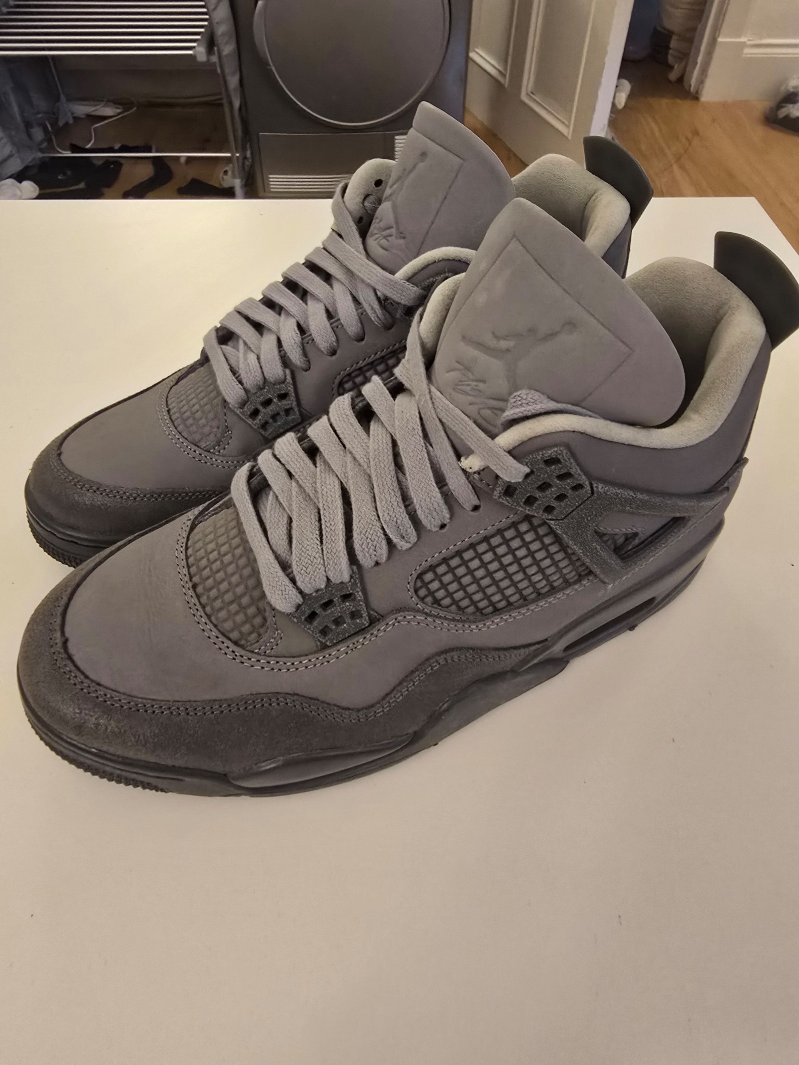 Authentic Air Jordan 4 Wet Cement Sneakers UK 8 image 2