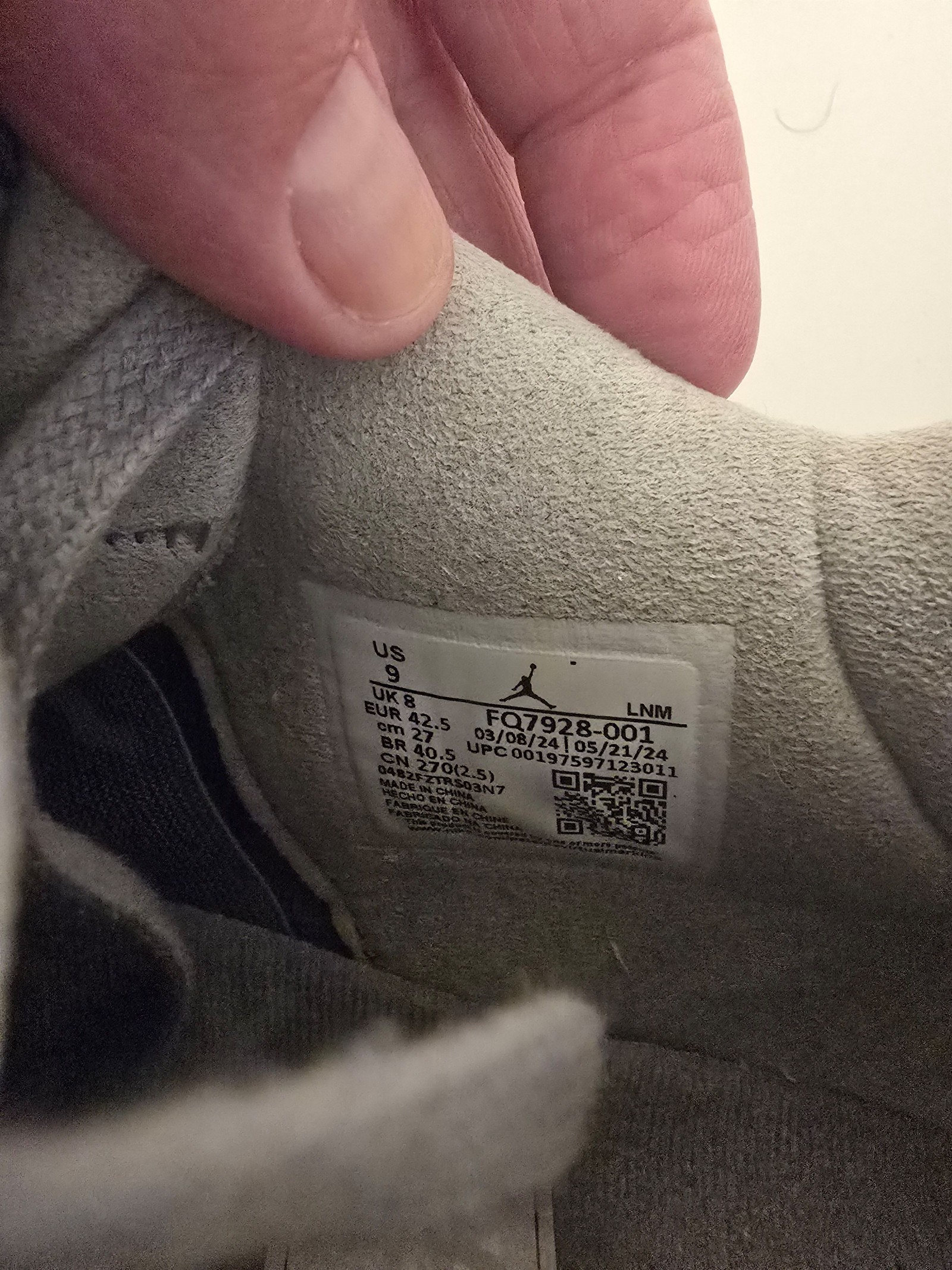 Authentic Air Jordan 4 Wet Cement Sneakers UK 8 image 9