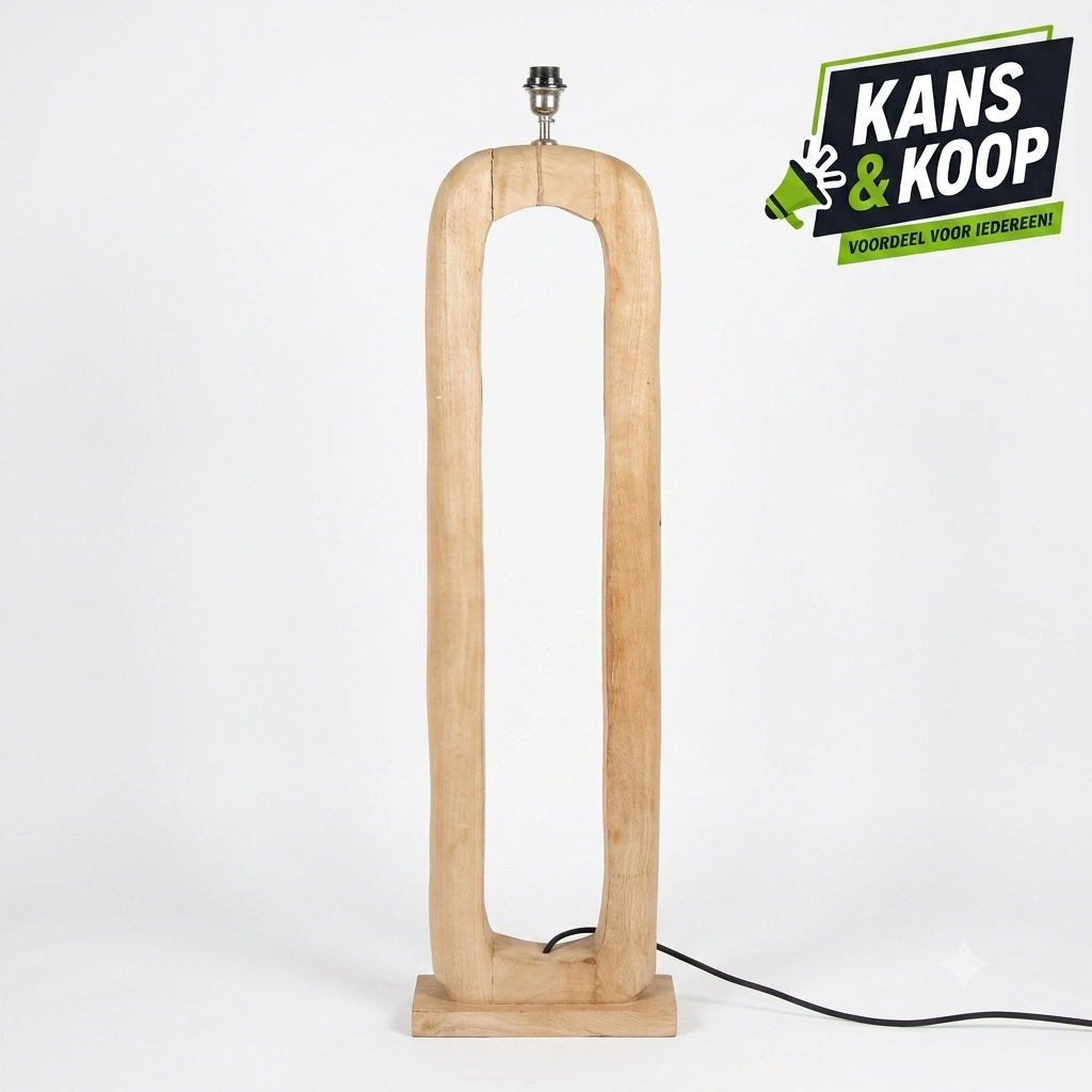 Prachtige robuuste vloerlamp van het merk Light en Living Hout look image 2