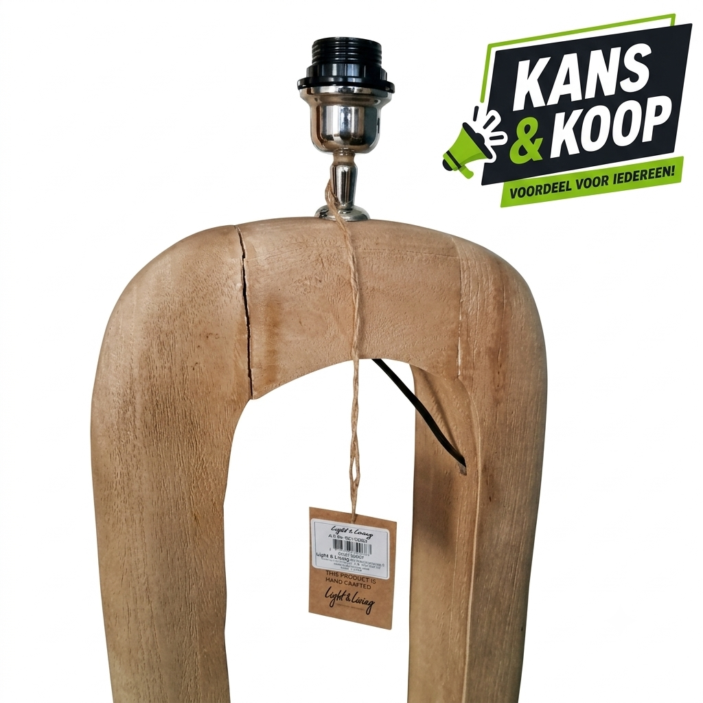 Prachtige robuuste vloerlamp van het merk Light en Living Hout look image 3