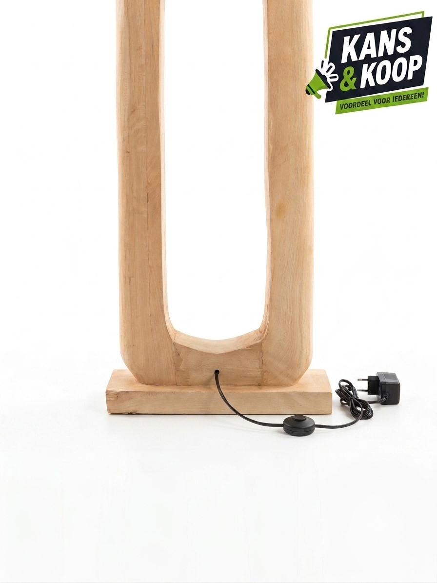 Prachtige robuuste vloerlamp van het merk Light en Living Hout look image 5