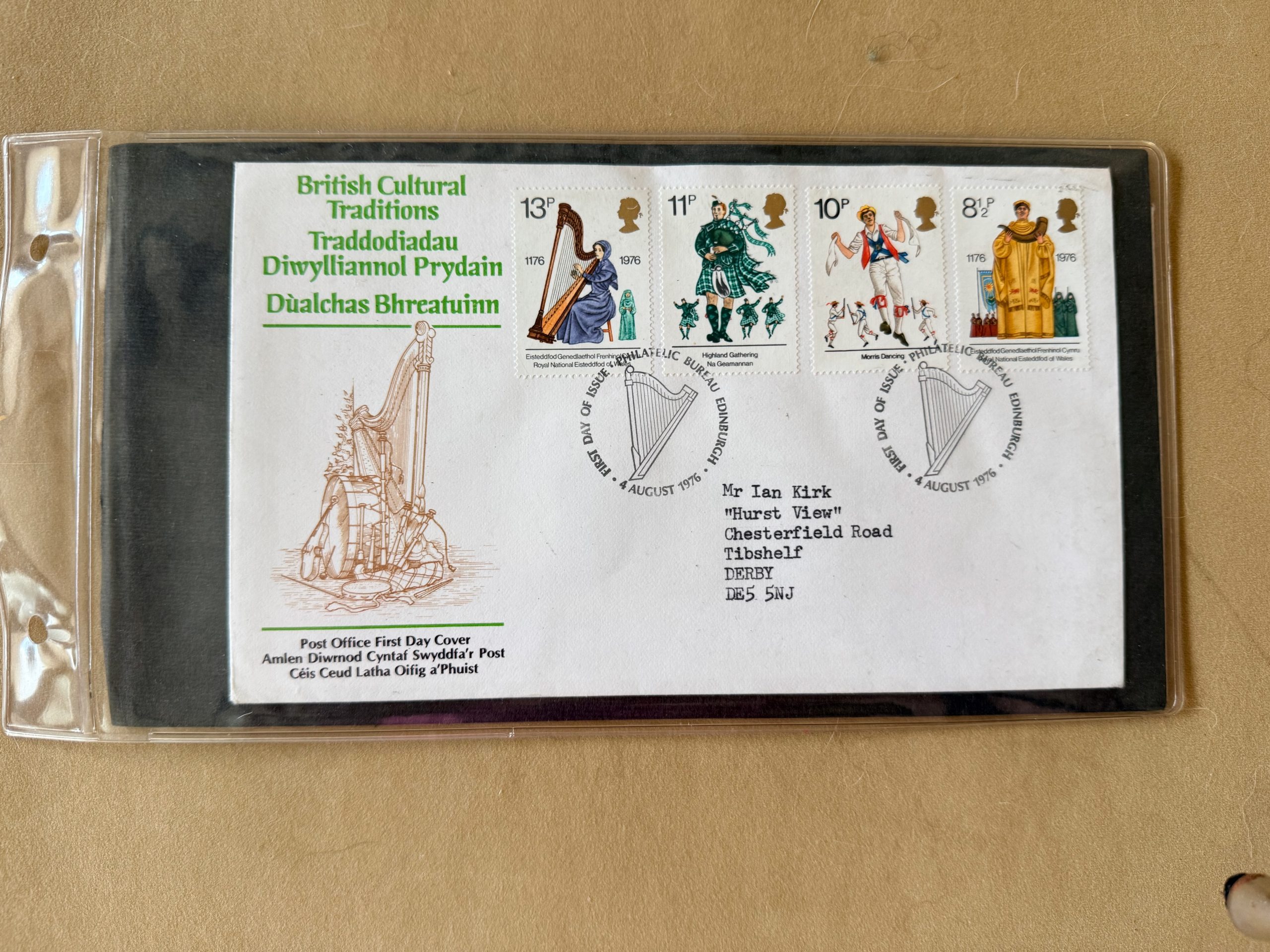 1976 First Day Covers - Chaucer Knight & British Cultural Traditions Vintage FDC Stamps image 2