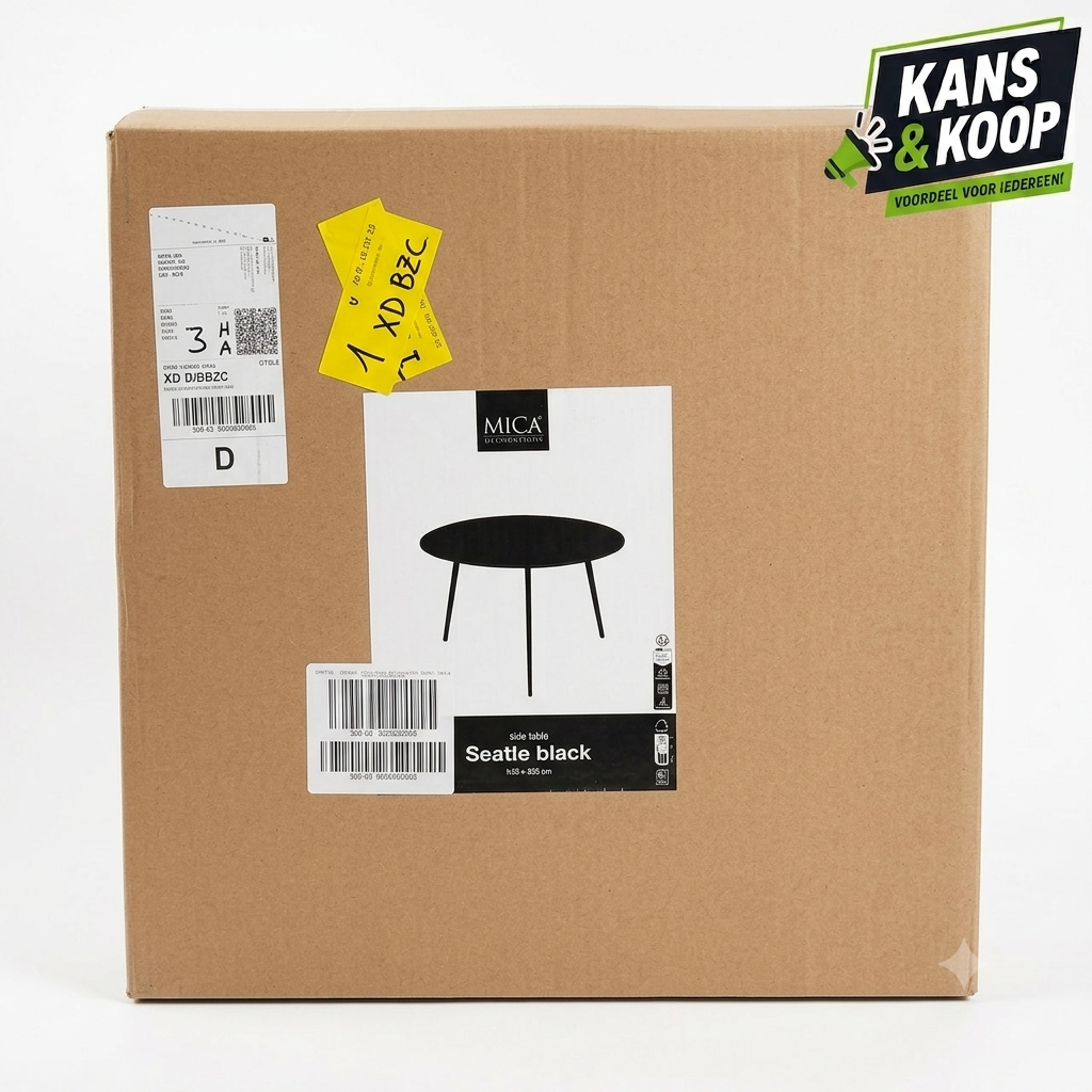 Mica Decorations Seattle Black Hoogglans Ø58 cm H38 cm Slechts 1x gemonteerd image 2