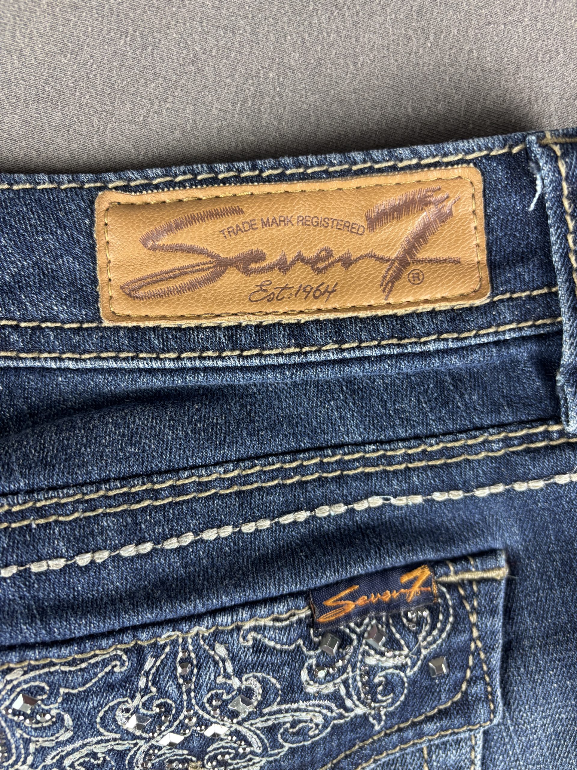 Seven7 Bootcut Jeans | Dunkelblau | Größe 6 image 5