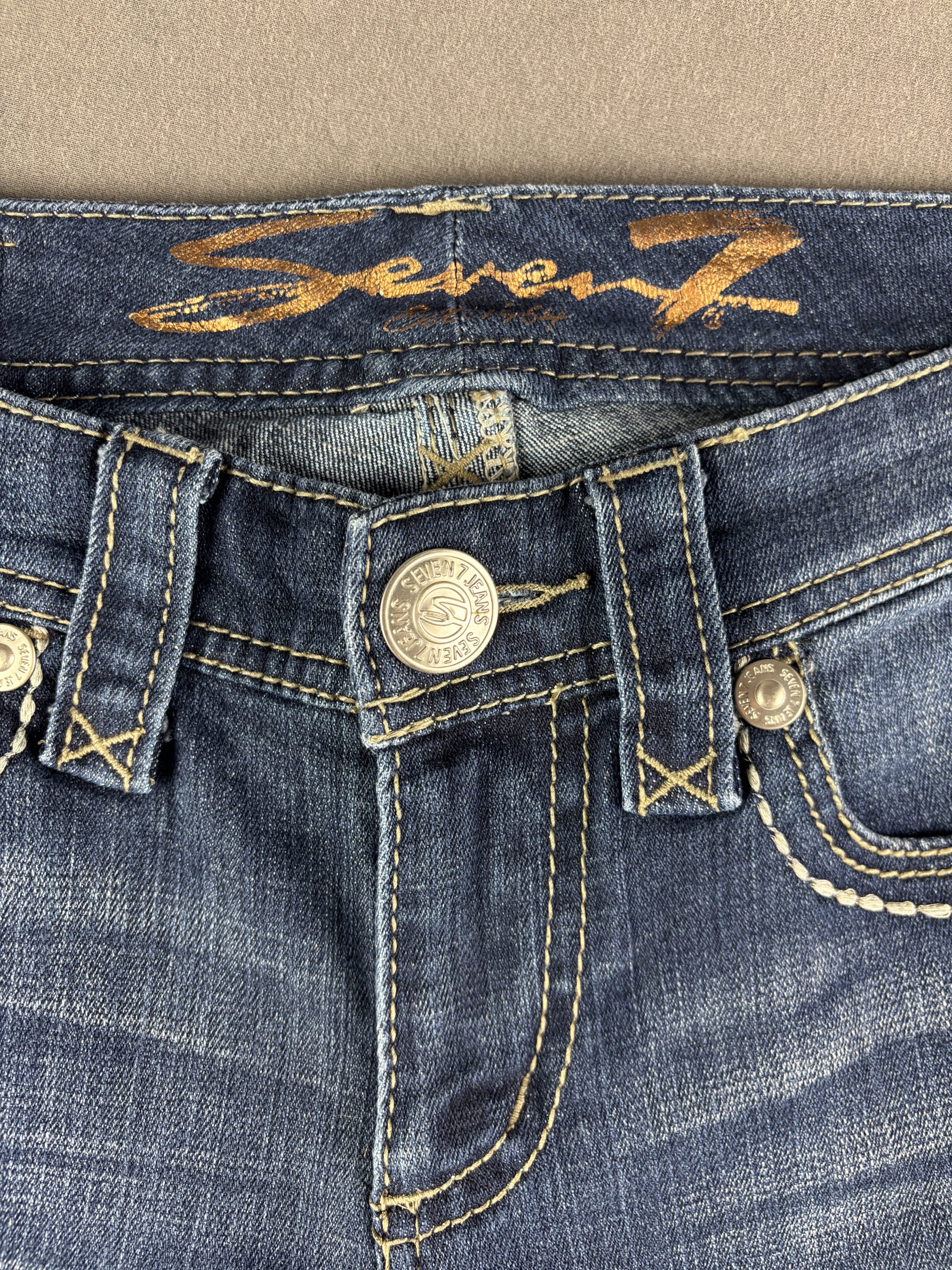 Seven7 Bootcut Jeans | Dunkelblau | Größe 6 image 3
