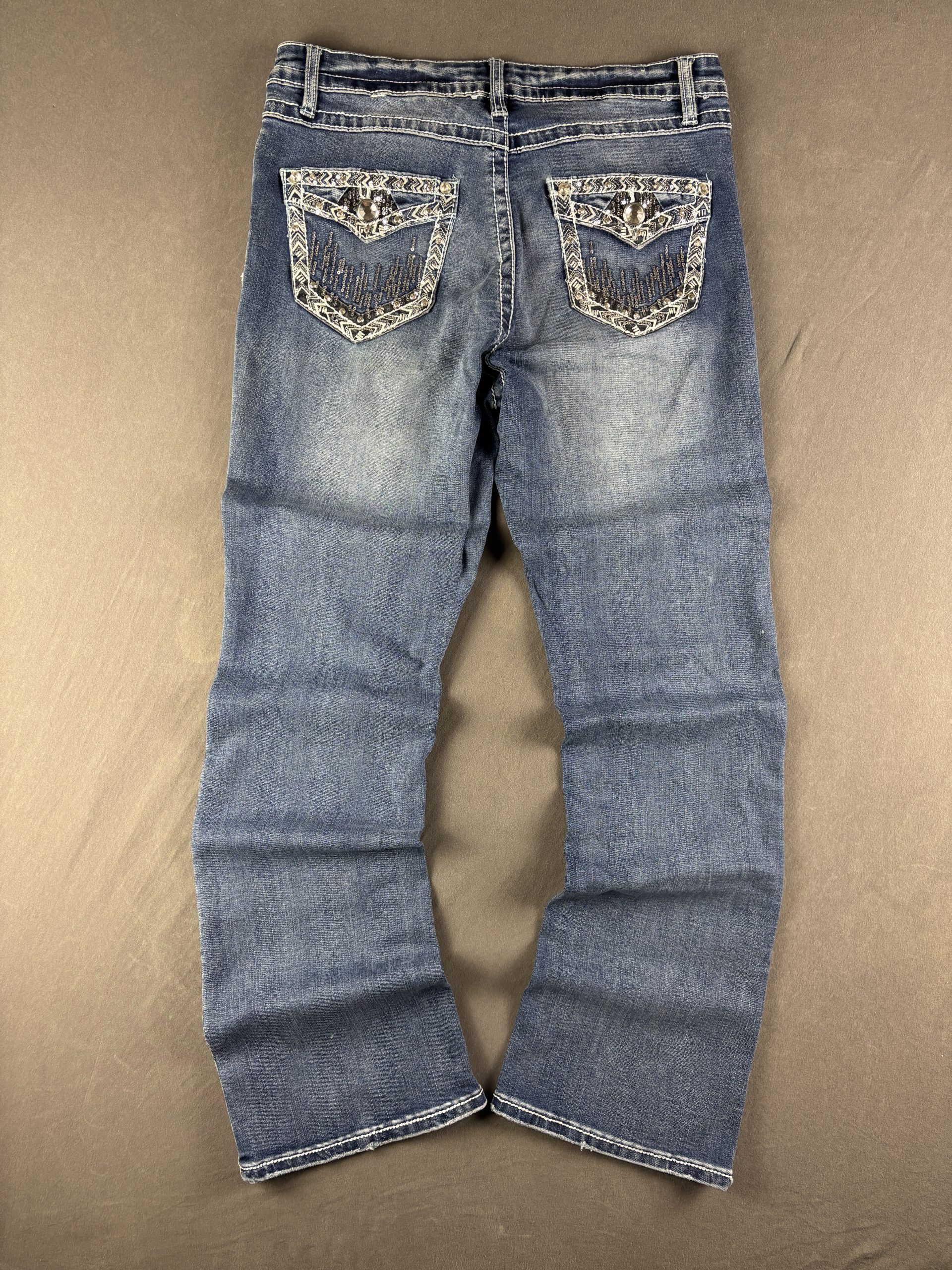 Rebel & Soul Bootcut Jeans | Mittelblau | 12