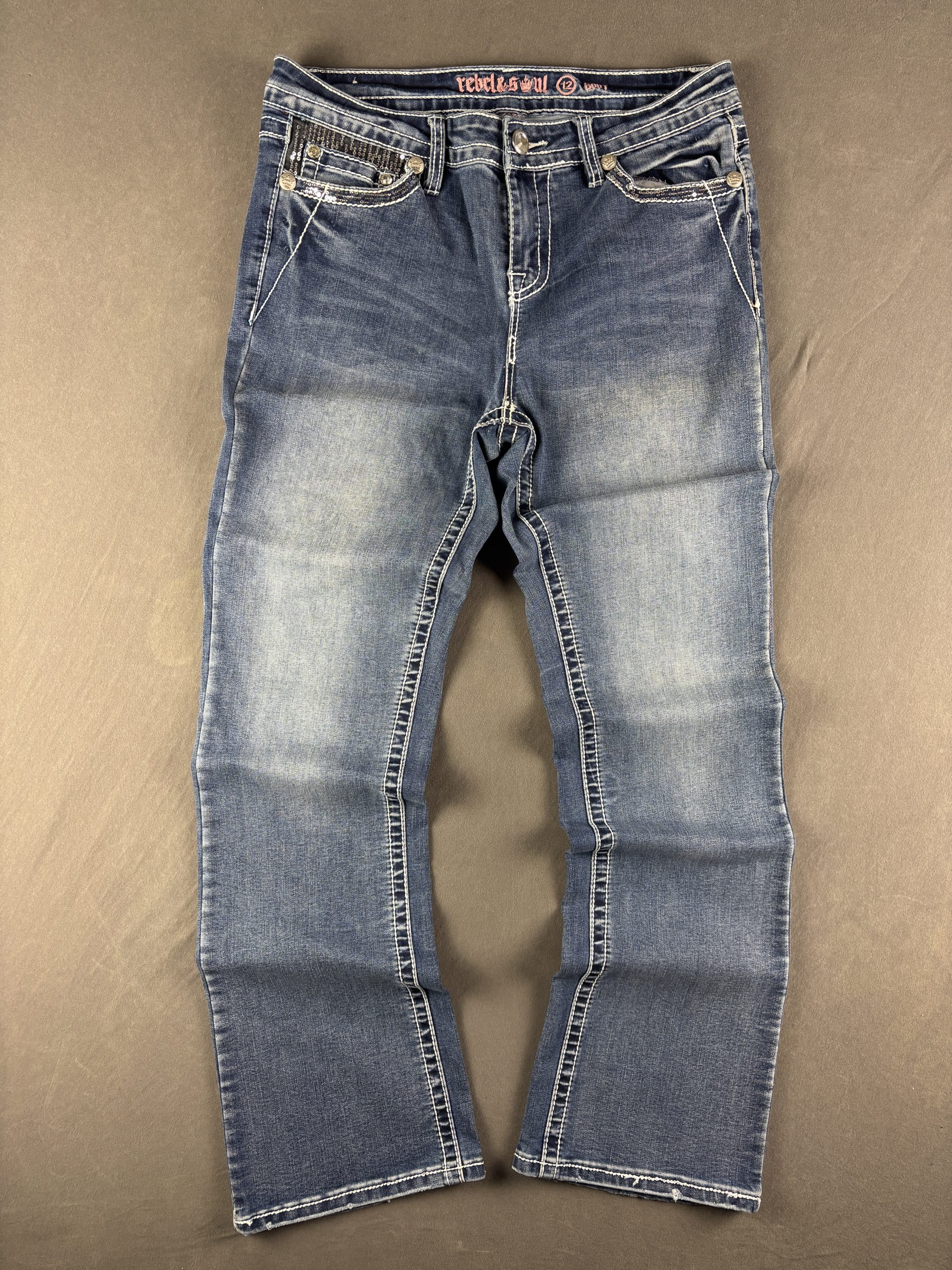 Rebel & Soul Bootcut Jeans | Mittelblau | 12 image 2