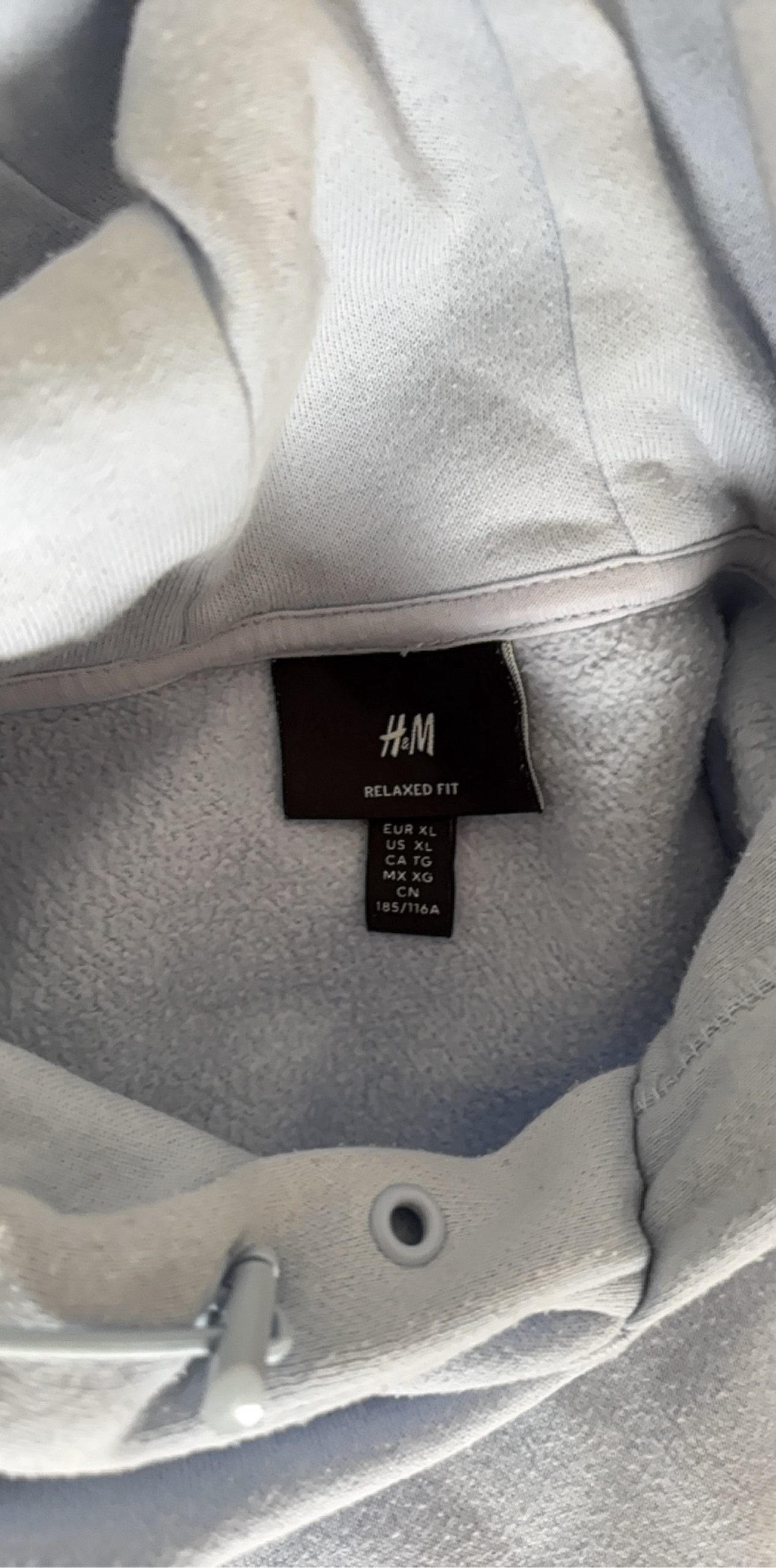 NASA Light Blue Hoodie Sweatshirt with Reflective Stripes Large image 6