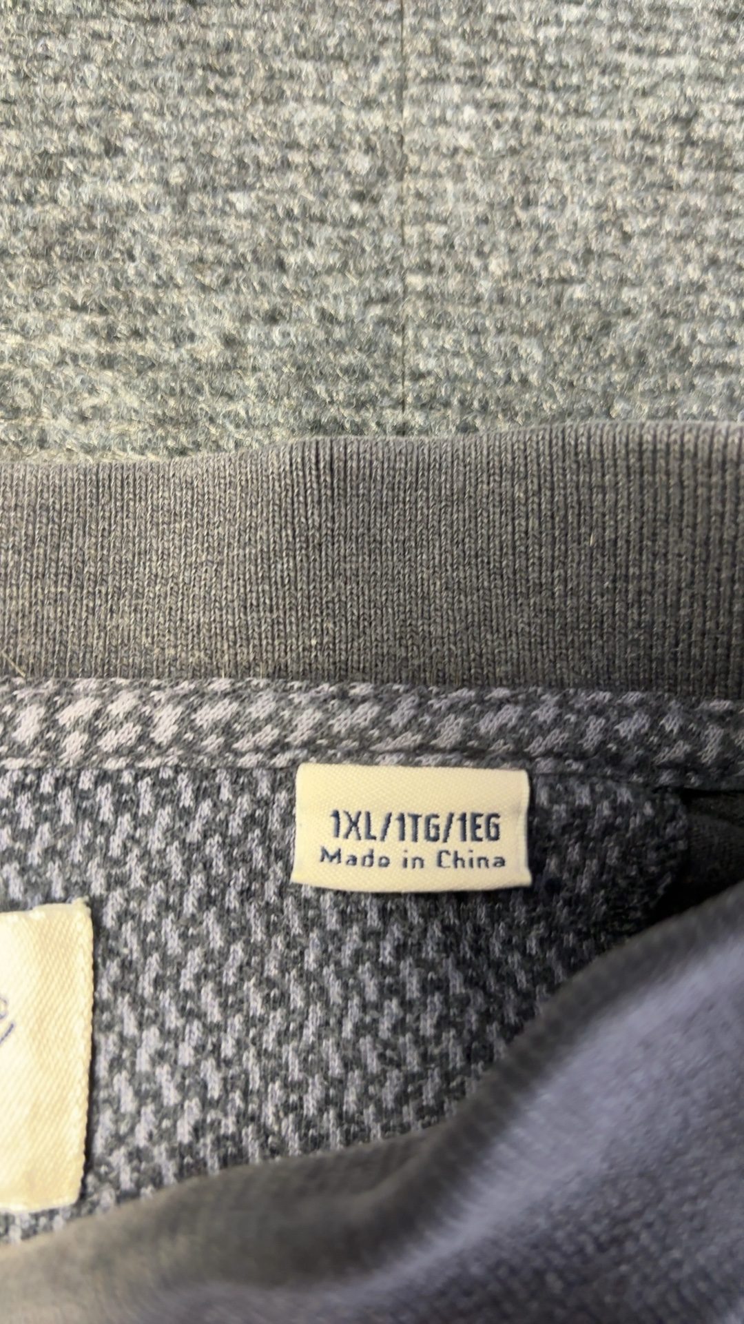 Original Penguin Grey Patterned Polo Shirt 1XL Cotton Blend image 6