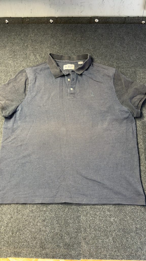 Original Penguin Grey Patterned Polo Shirt 1XL Cotton Blend