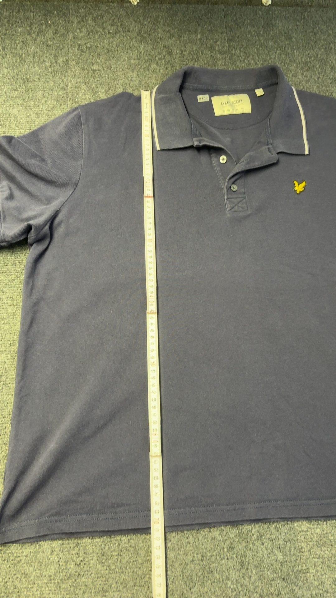Lyle & Scott Navy Organic Cotton Polo Shirt 2XL image 4