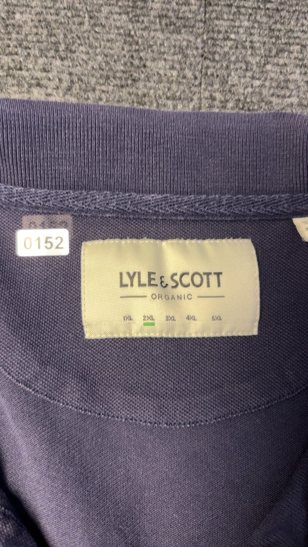 Lyle & Scott Navy Organic Cotton Polo Shirt 2XL image 2
