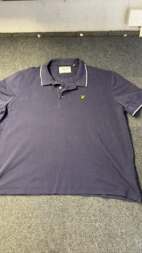 Lyle & Scott Navy Organic Cotton Polo Shirt 2XL